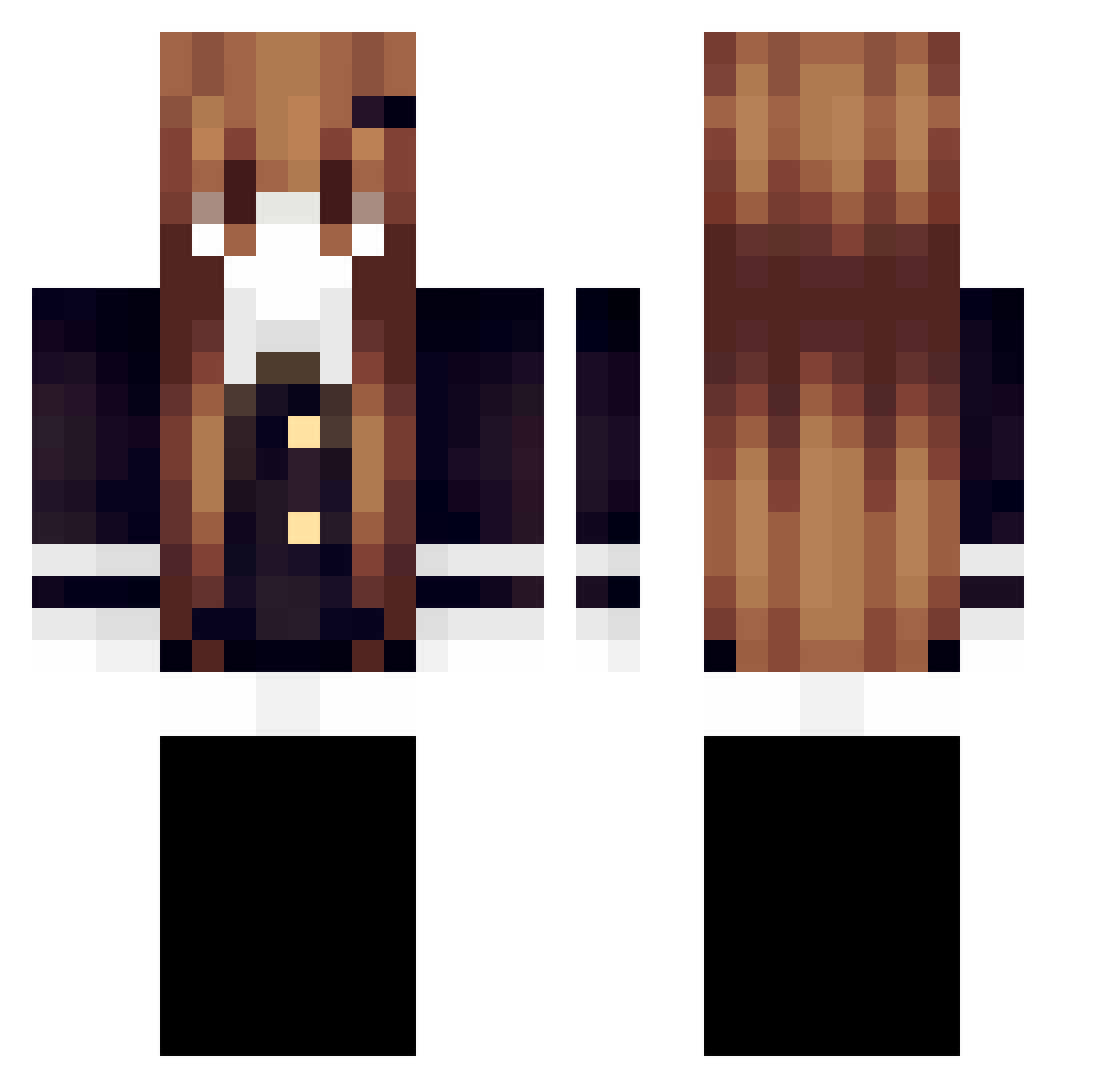 Lonerrin Minecraft skin, front and back view
