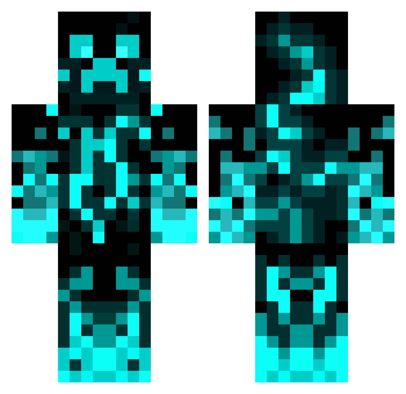 evange84 Minecraft skin, front and back view