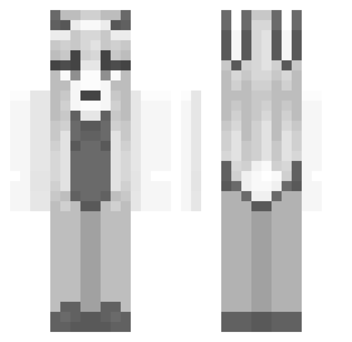 NeonThief1 Minecraft skin, front and back view