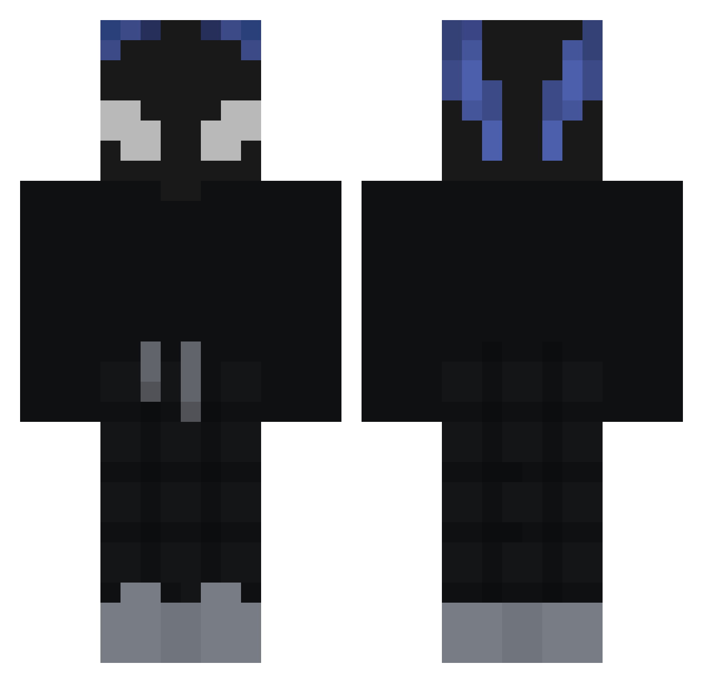 Dremally Minecraft skin, front and back view