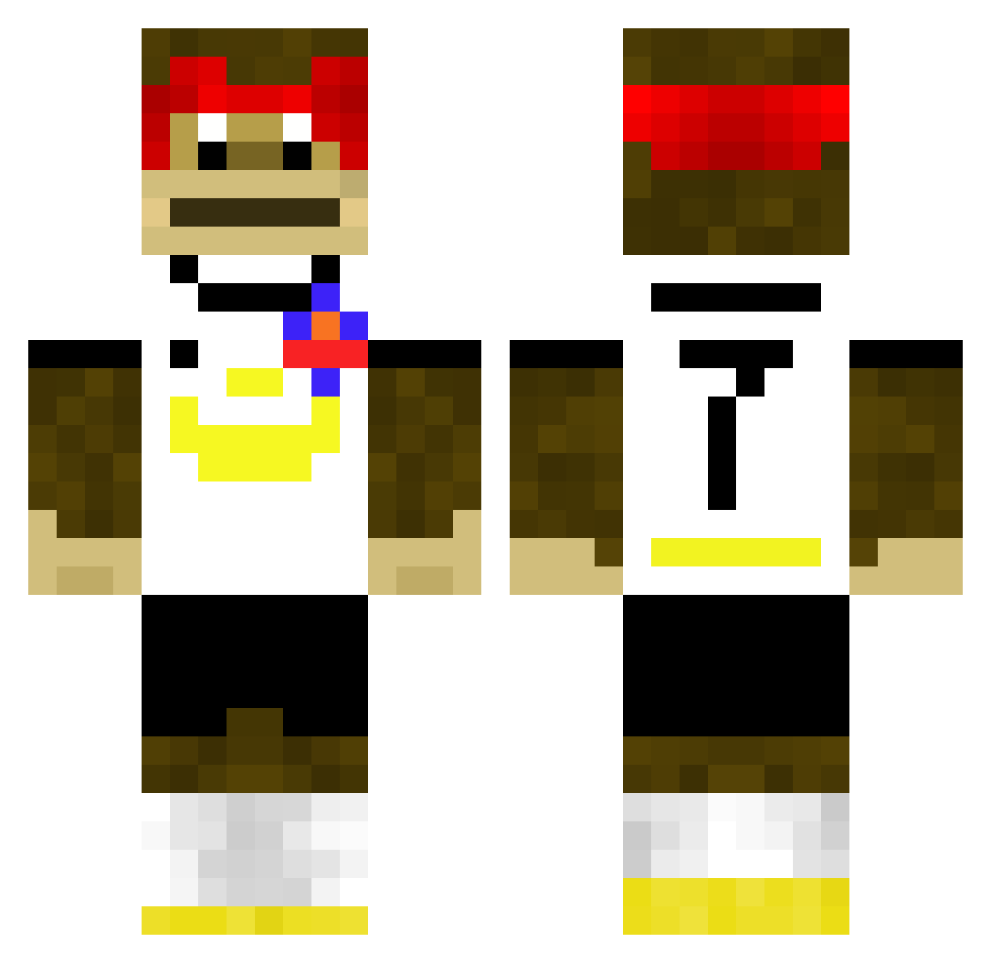 MrClemencio Minecraft skin, front and back view