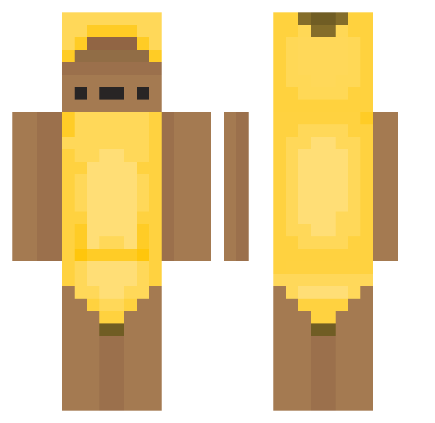 anutt Minecraft skin, front and back view