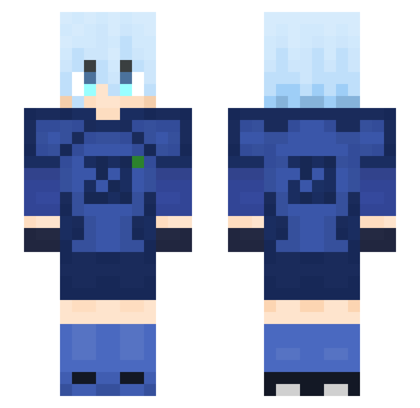 Und3ni4bl3sTyLe Minecraft skin, front and back view