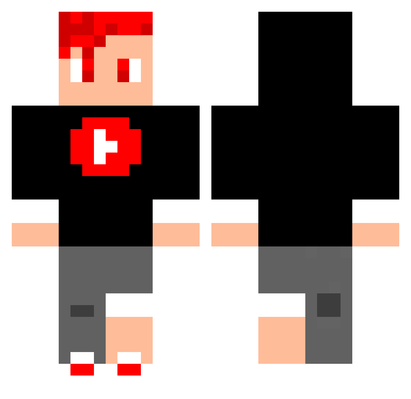 Helixoxo Minecraft skin, front and back view