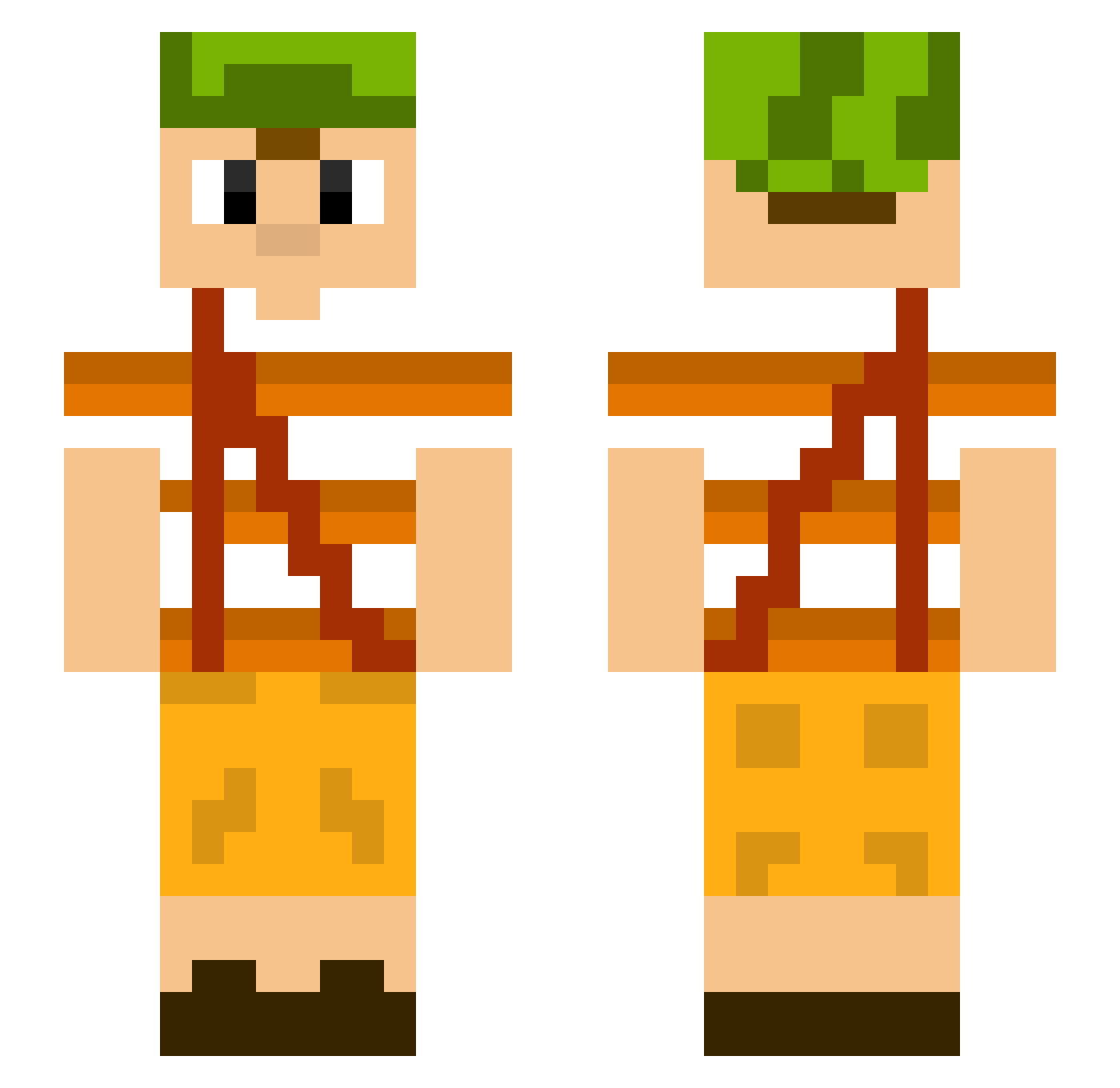 RhaegarBlackfyre Minecraft skin, front and back view