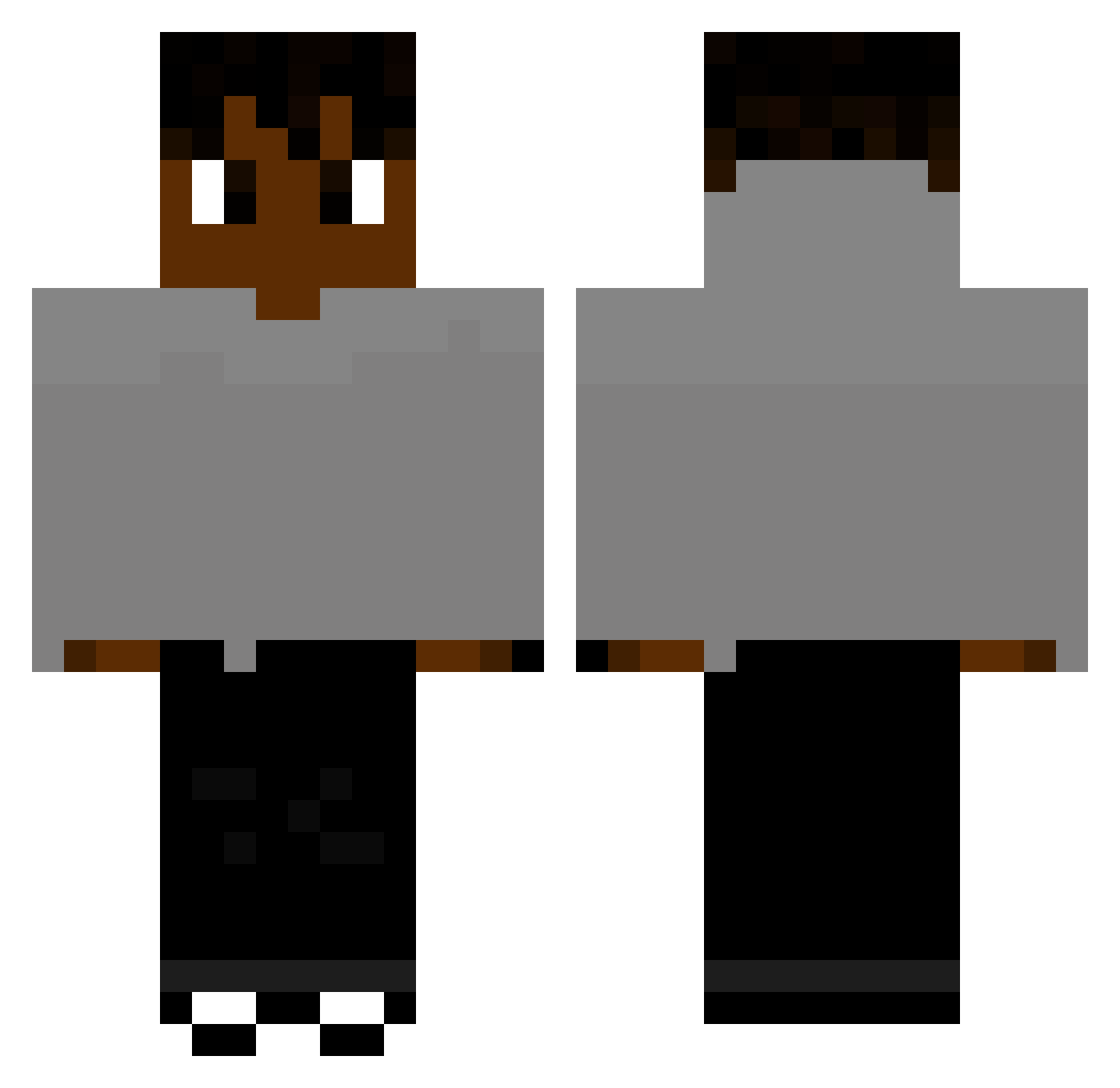 JBSANDY Minecraft skin, front and back view