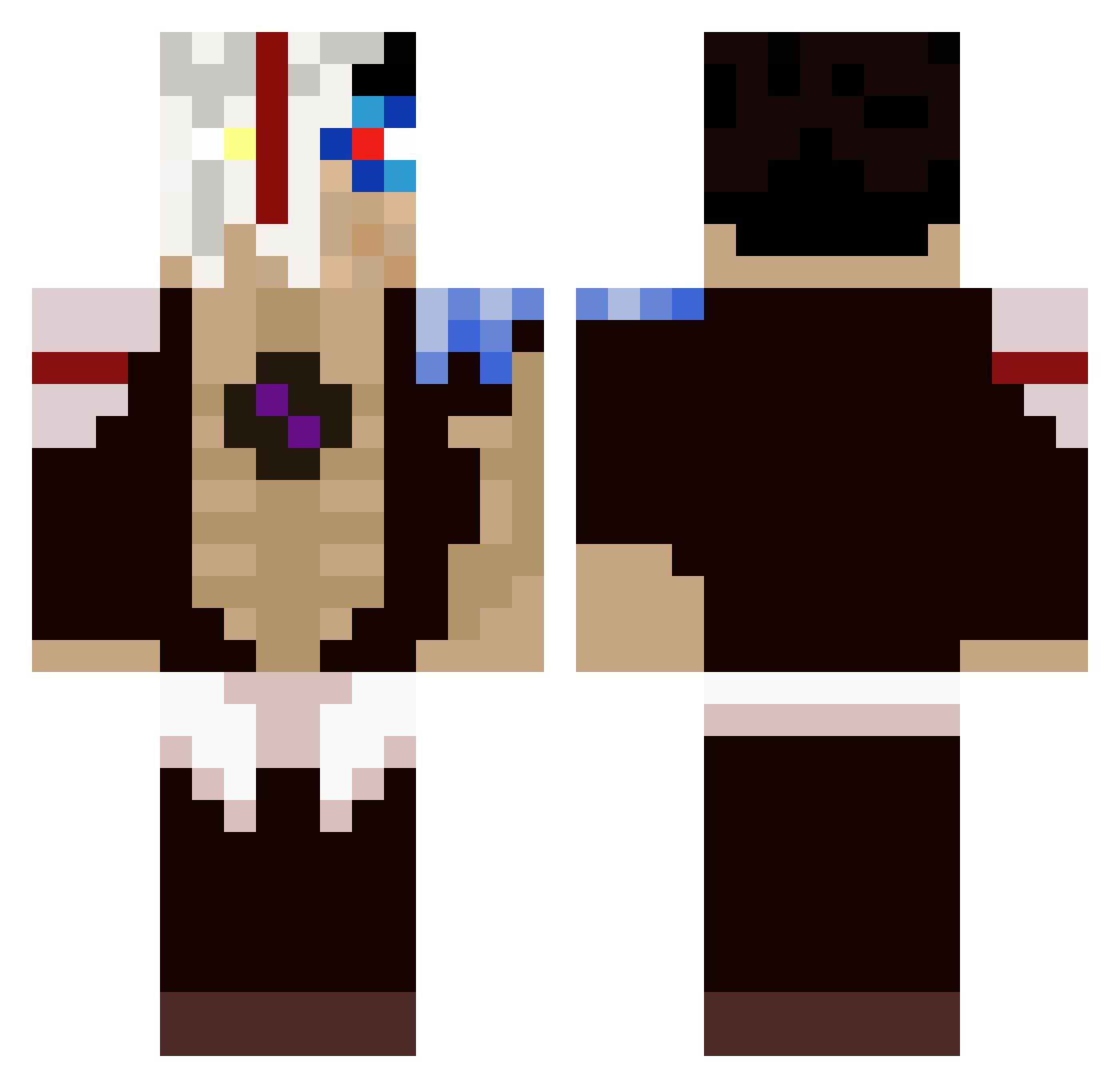 Nova8474 Minecraft skin, front and back view