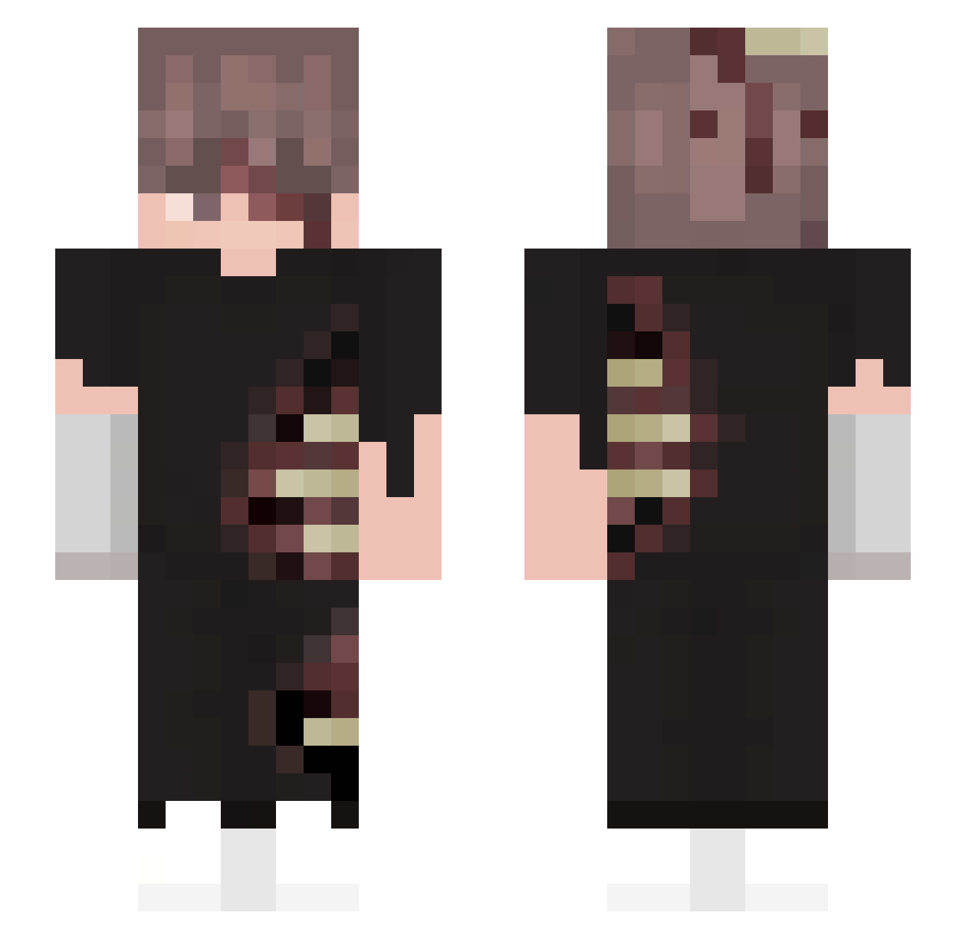 Nrober_ Minecraft skin, front and back view