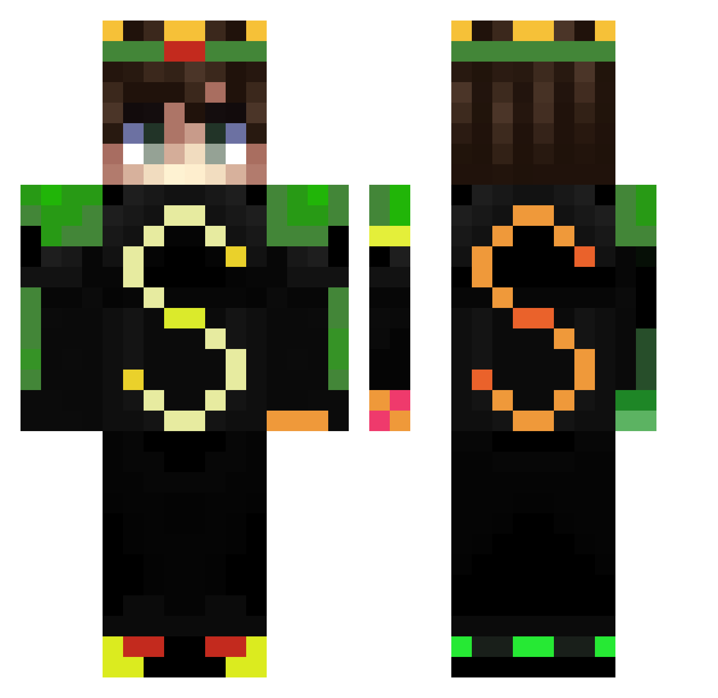 SOPHAN_ROM Minecraft skin, front and back view