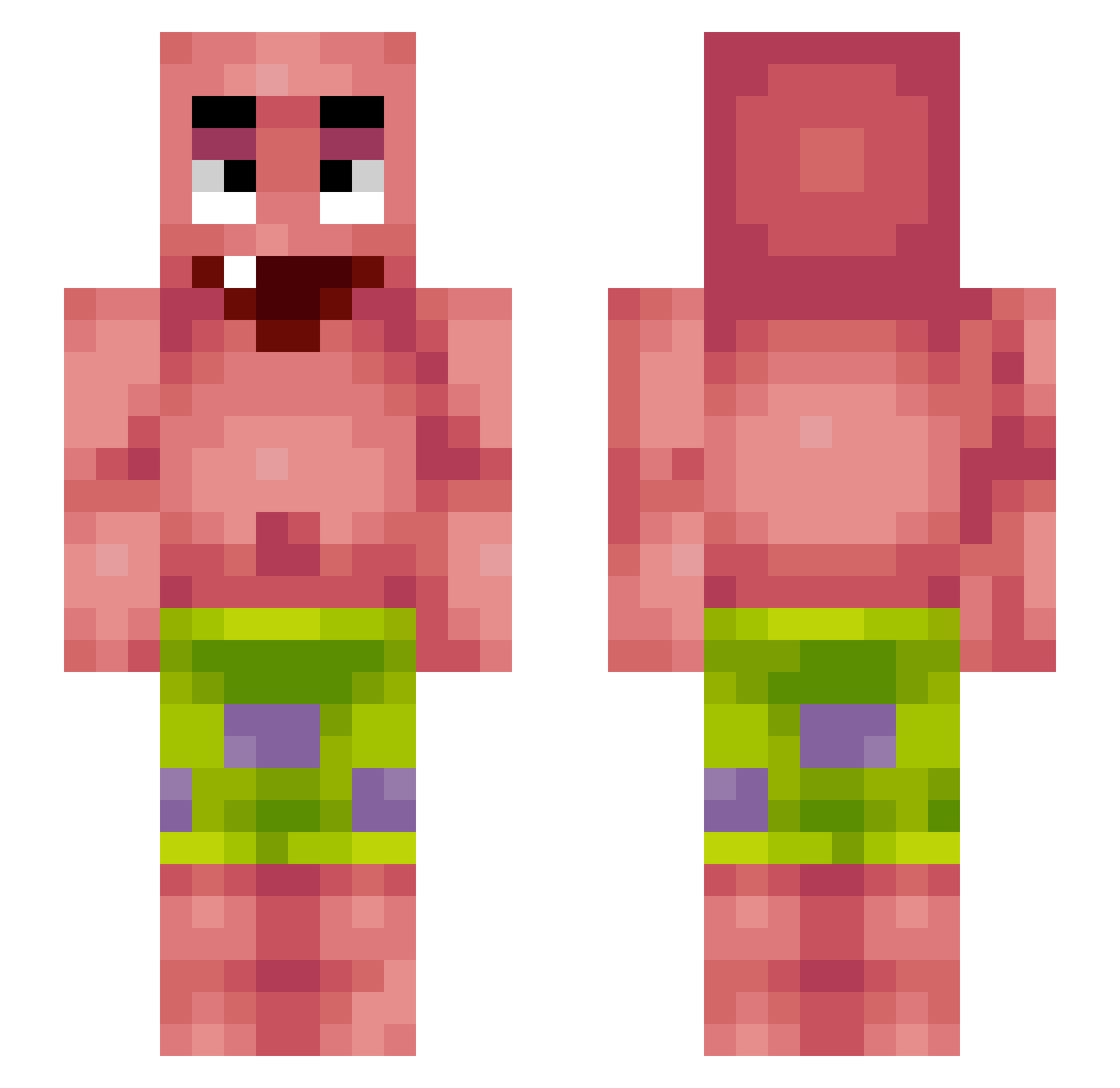 Zen_yx26 Minecraft skin, front and back view