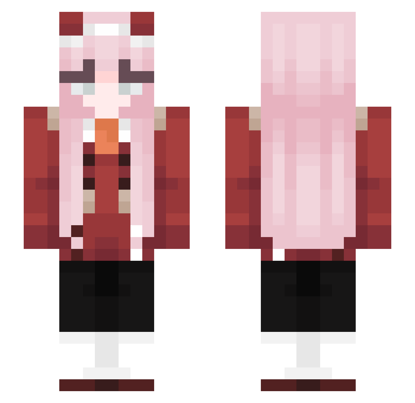 _ssophia Minecraft skin, front and back view