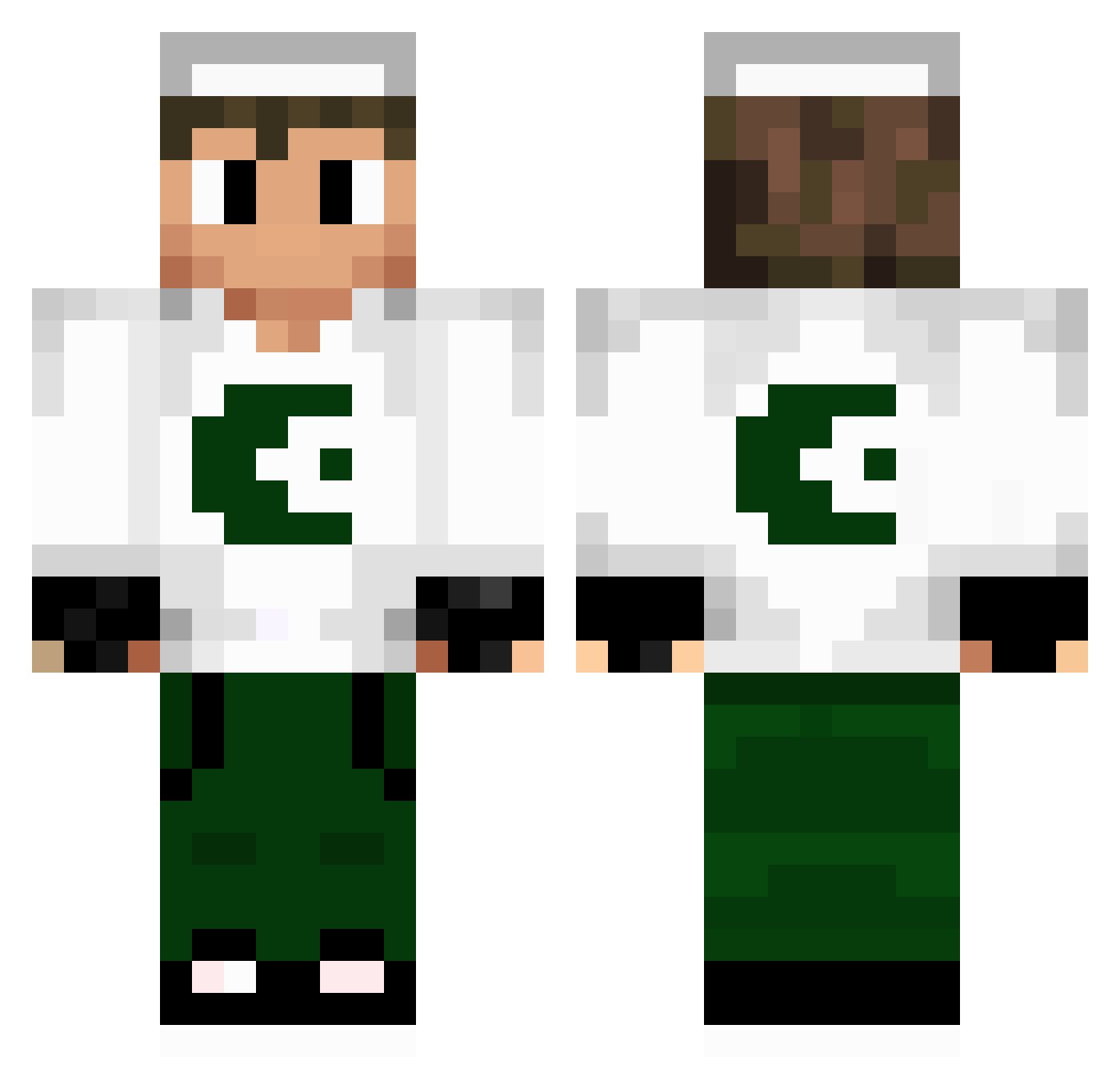 Enes_Malik Minecraft skin, front and back view