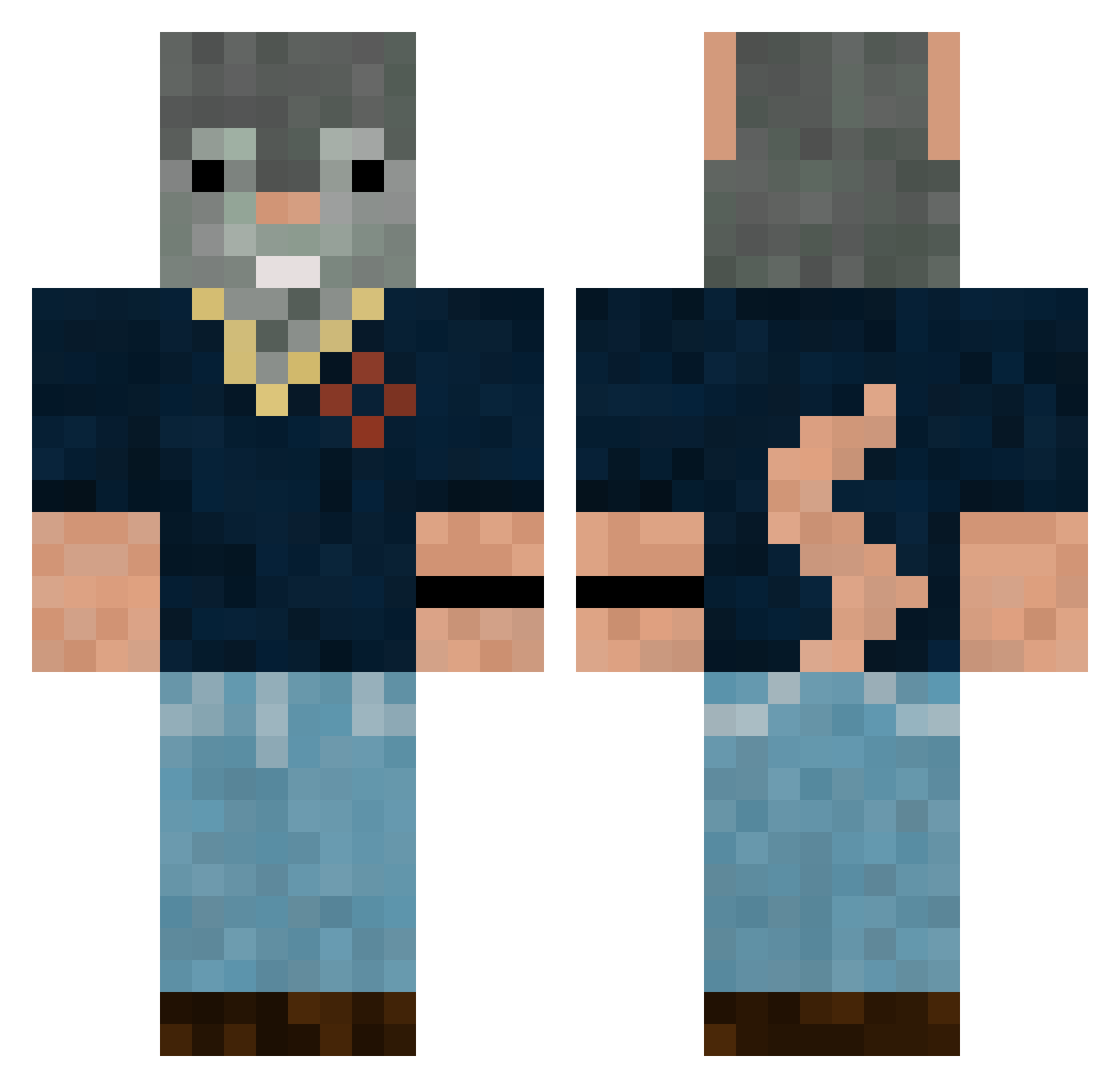 ratancinho Minecraft skin, front and back view