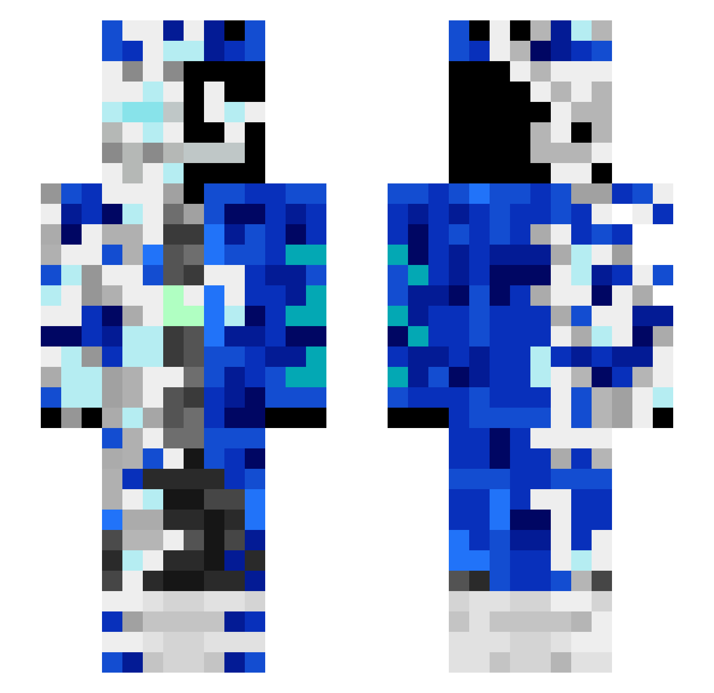 Nexus00_ Minecraft skin, front and back view