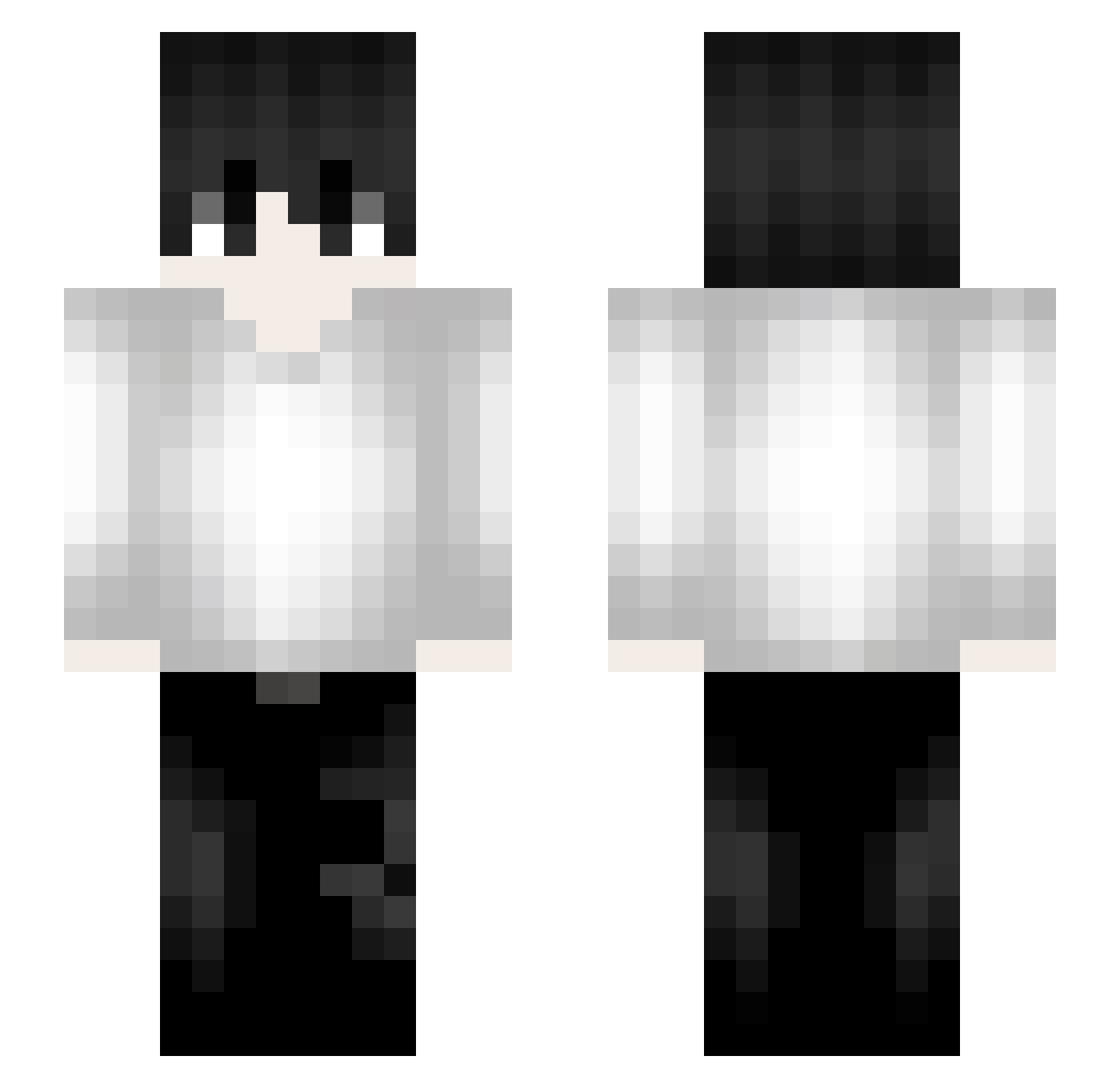 fobiasocial Minecraft skin, front and back view