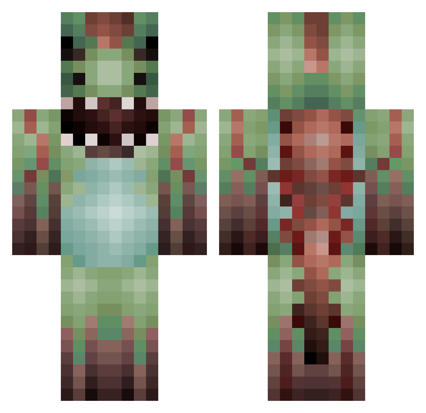 ShovelKnight566 Minecraft skin, front and back view