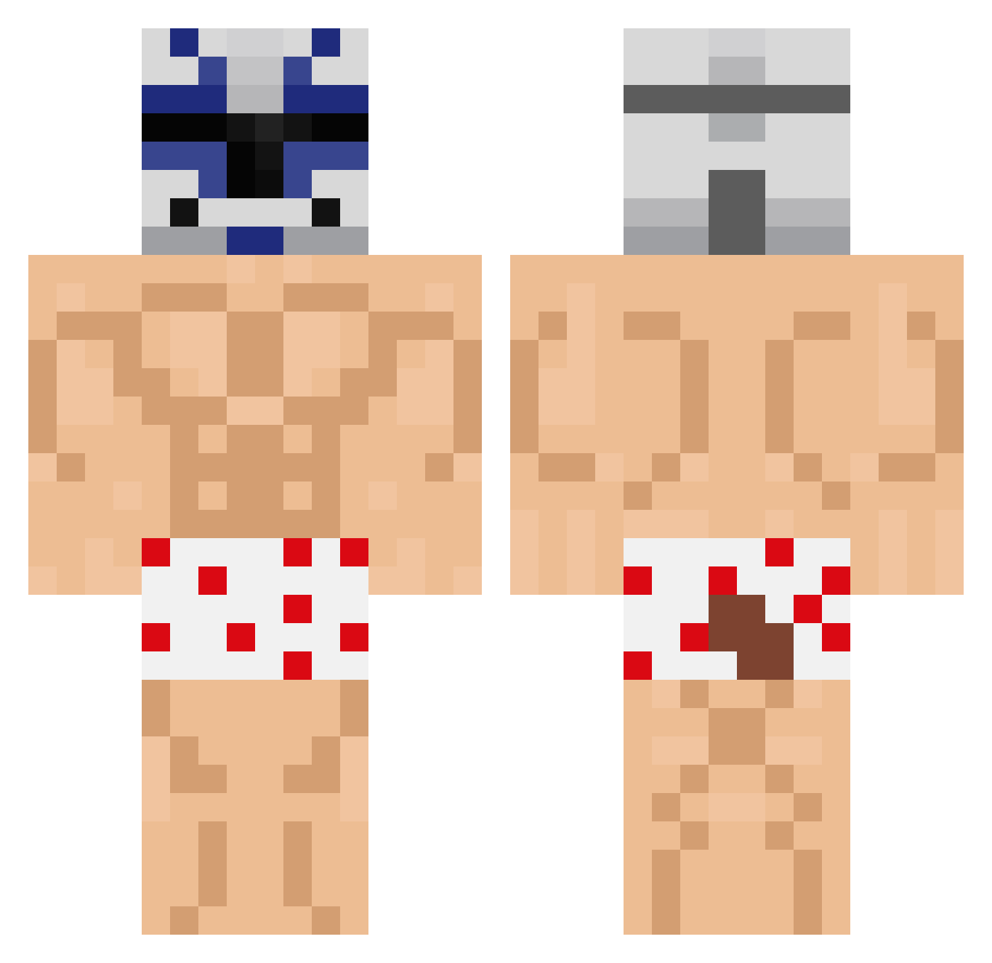 shortswimmer23 Minecraft skin, front and back view