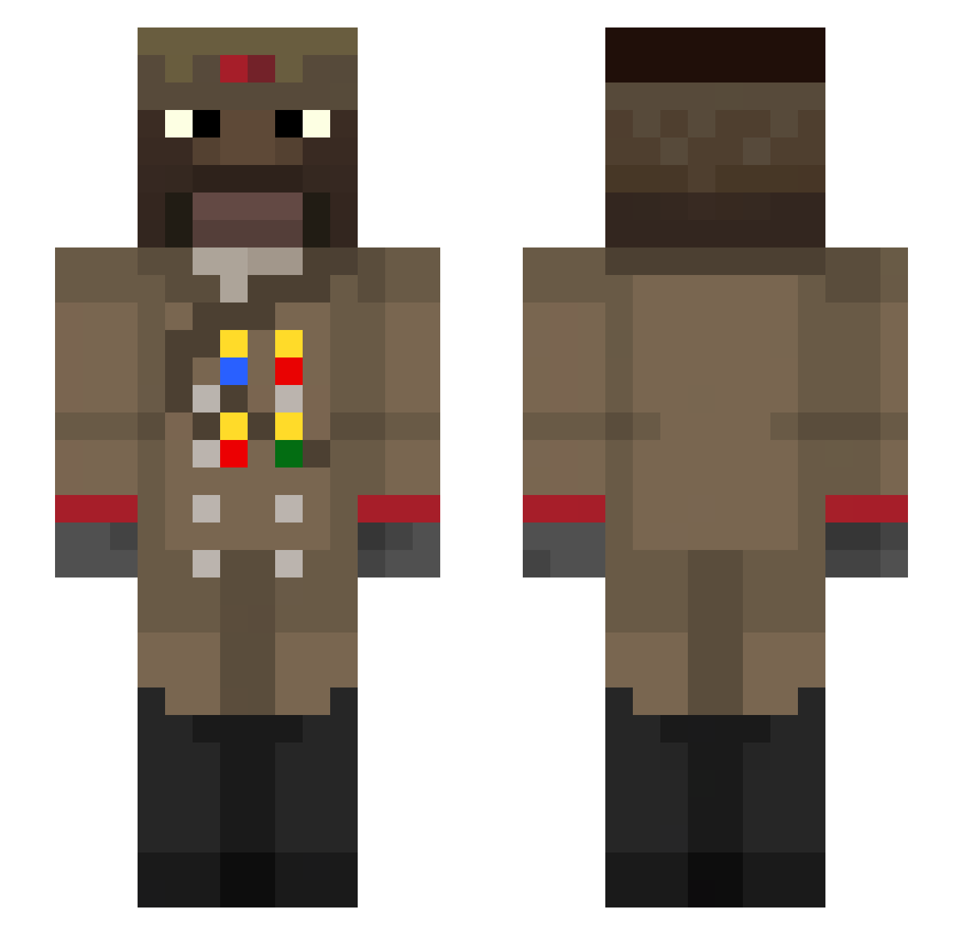 jorkin_depeanas Minecraft skin, front and back view