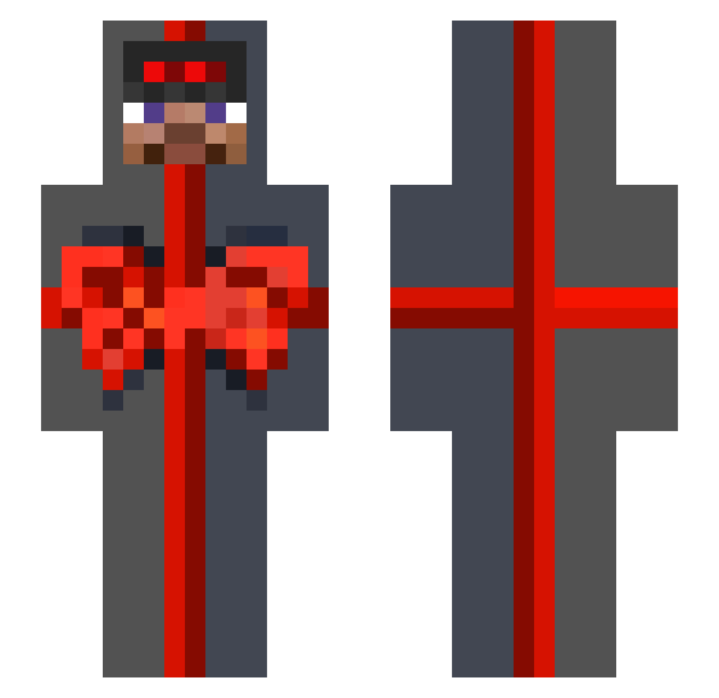 yungyx Minecraft skin, front and back view