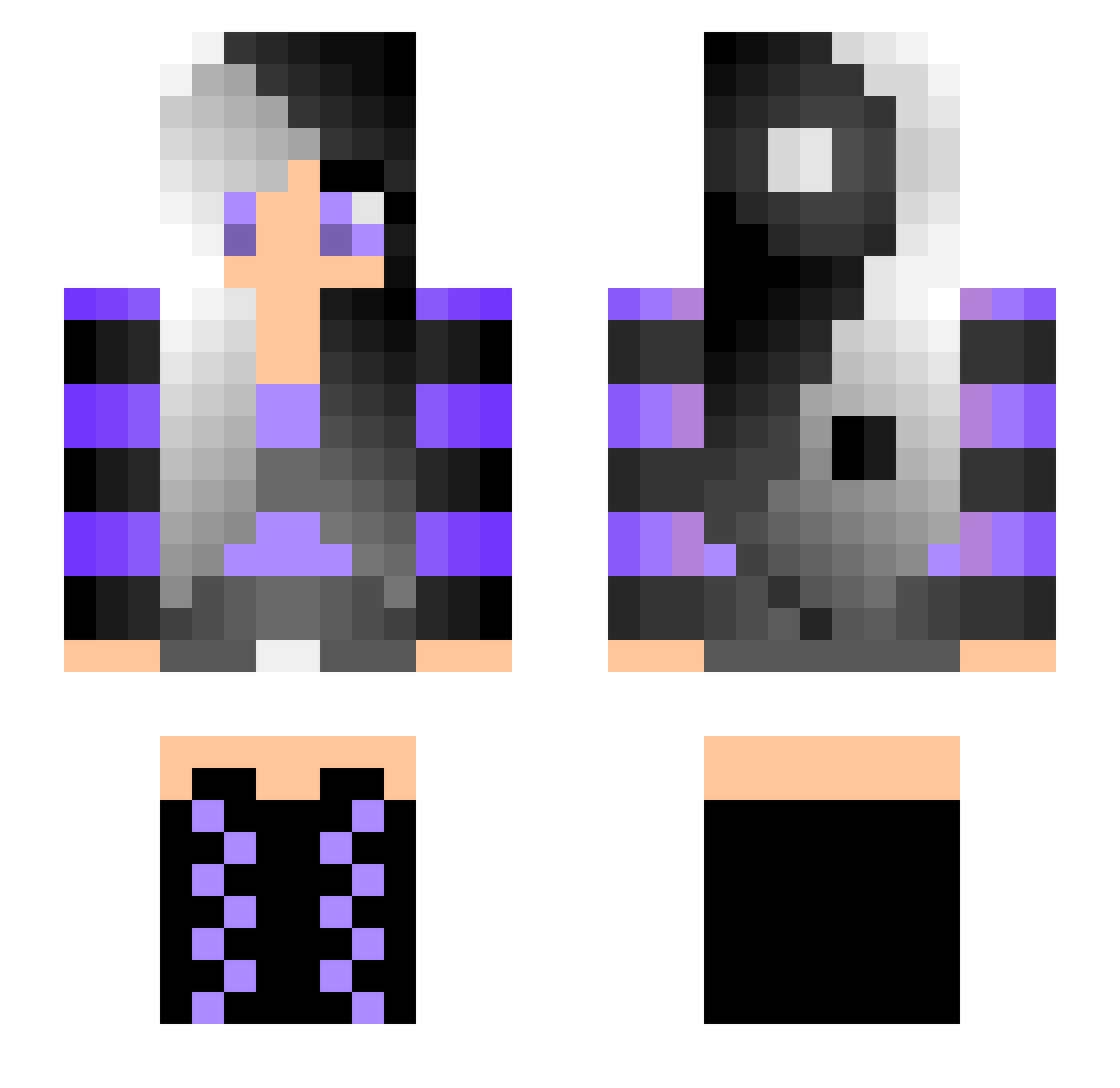narrrrvr Minecraft skin, front and back view