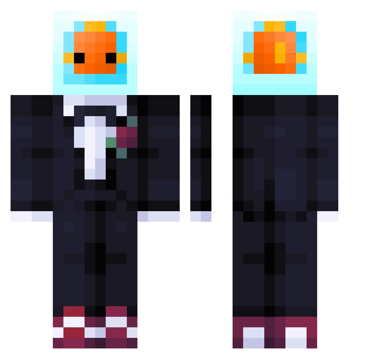 V_Like_Fish Minecraft skin, front and back view