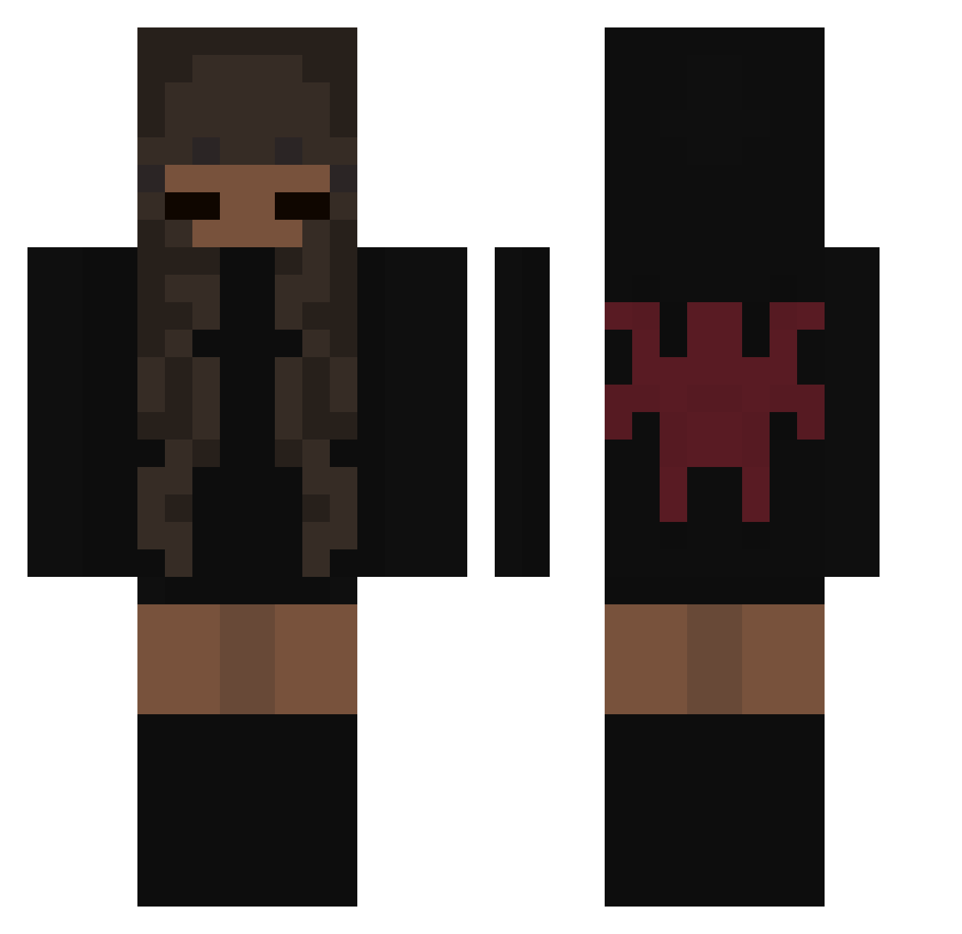 lozza1220 Minecraft skin, front and back view