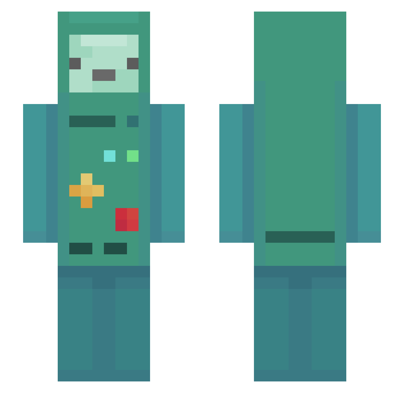 _vss_ Minecraft skin, front and back view