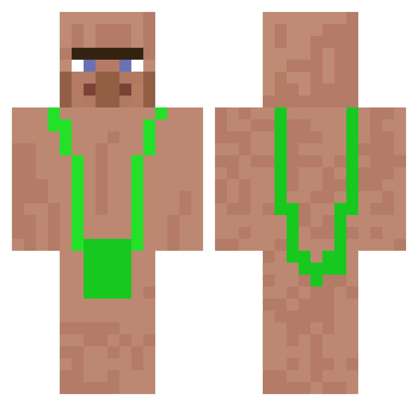 Bids0113 Minecraft skin, front and back view