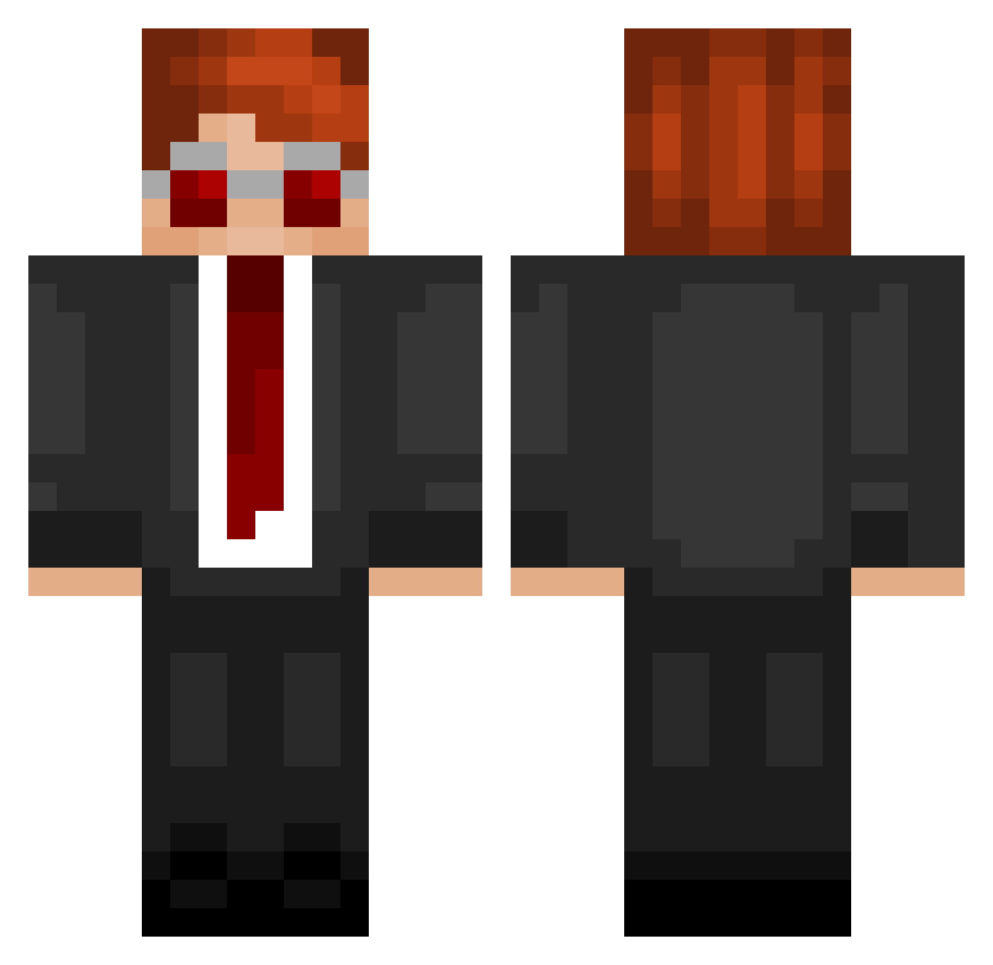RTZ_101 Minecraft skin, front and back view