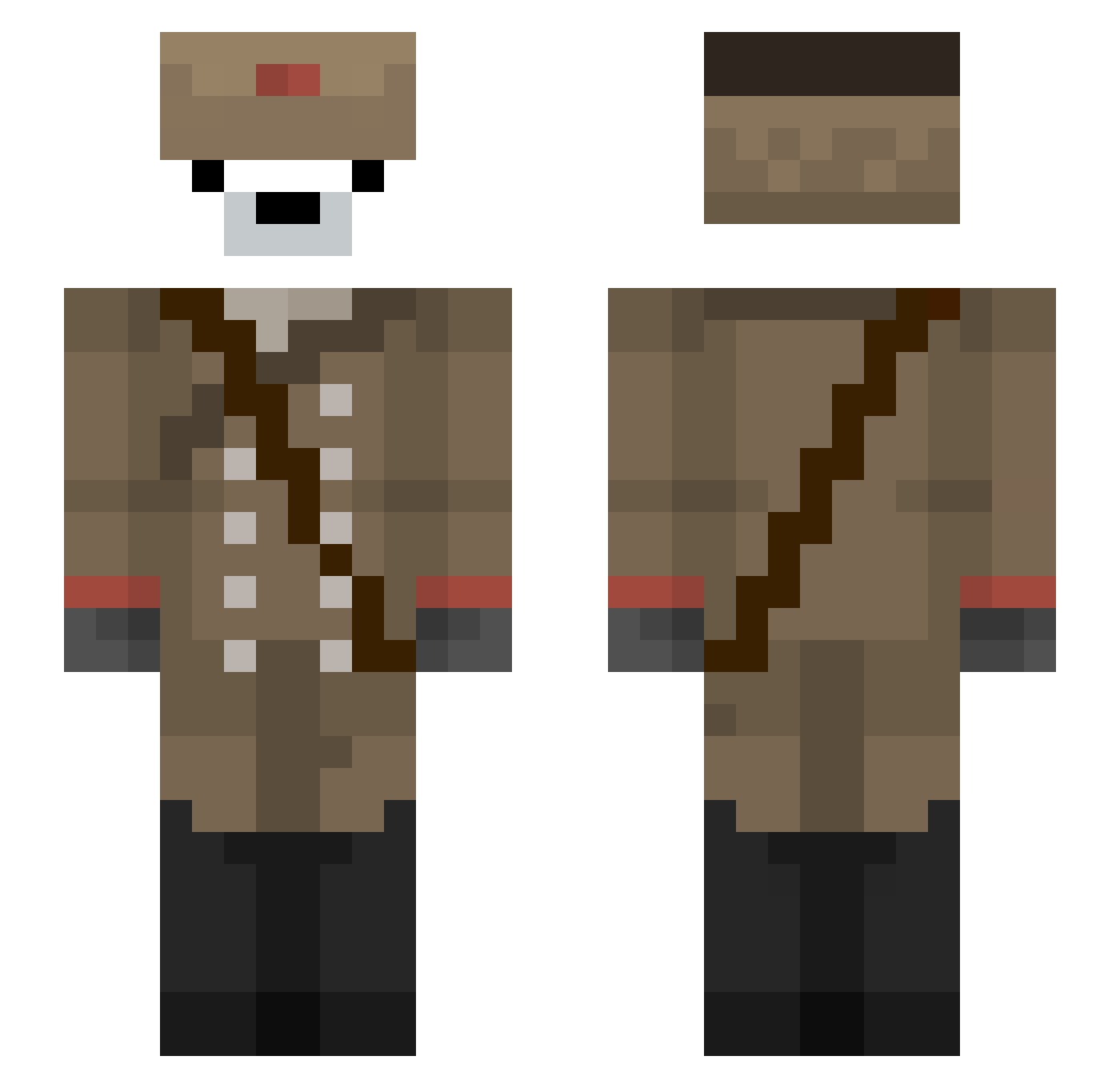 Coala_GamerBR Minecraft skin, front and back view
