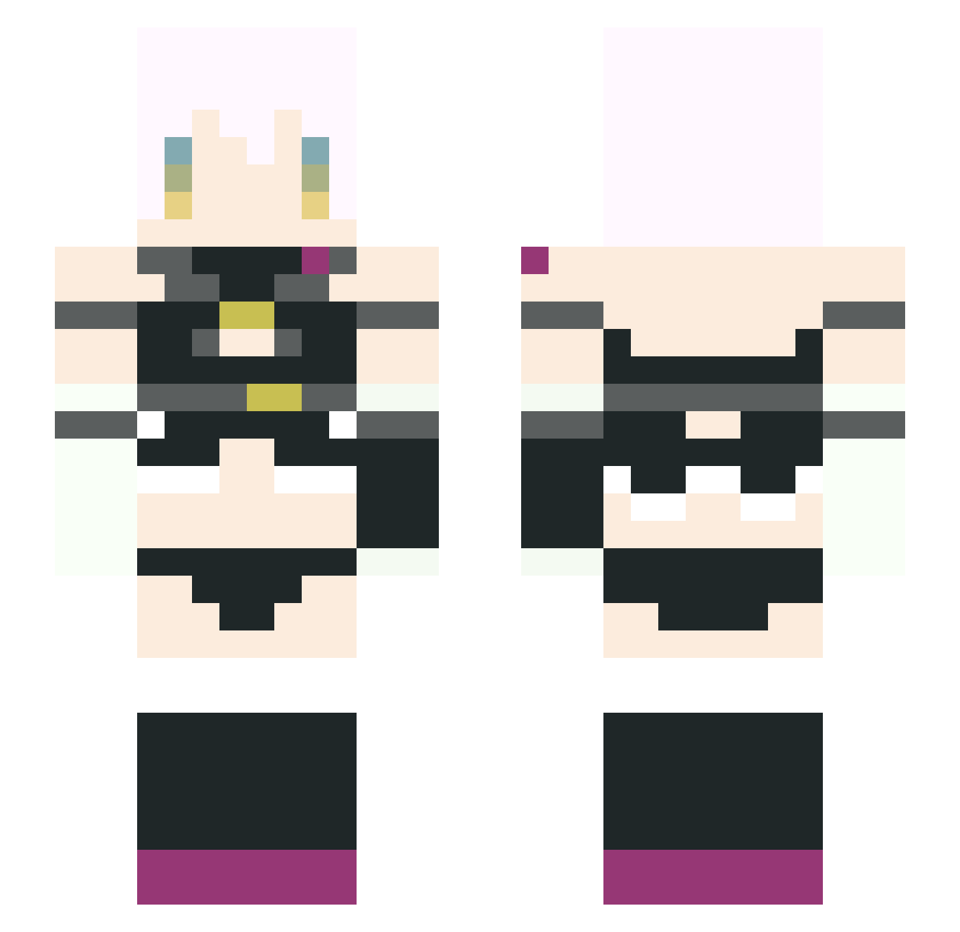 sijimidayo Minecraft skin, front and back view
