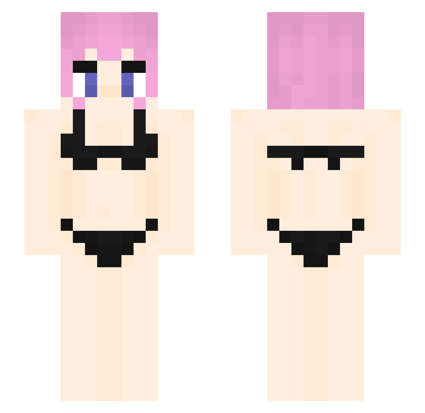 Luxtesin Minecraft skin, front and back view