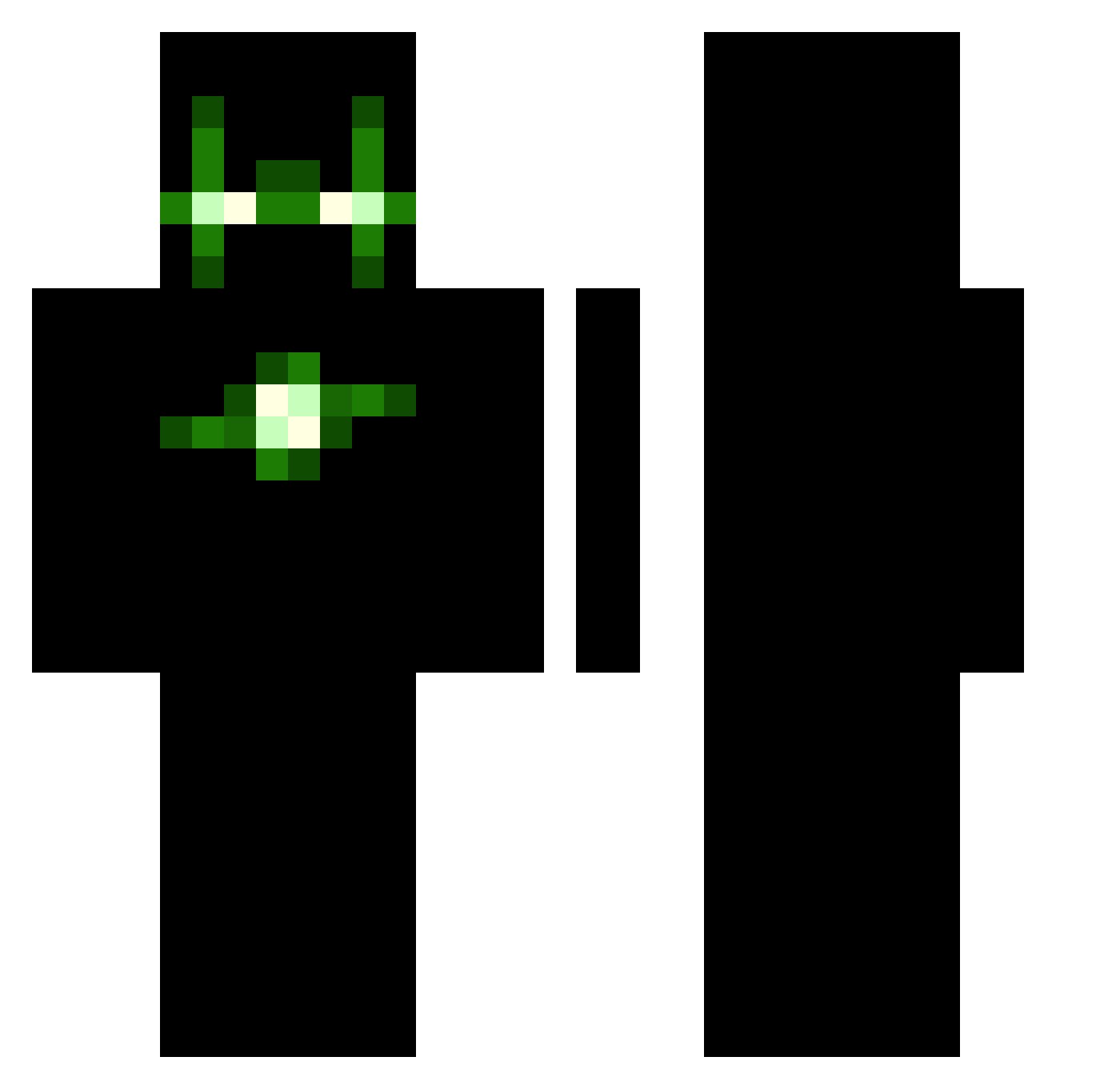 pumpIV Minecraft skin, front and back view