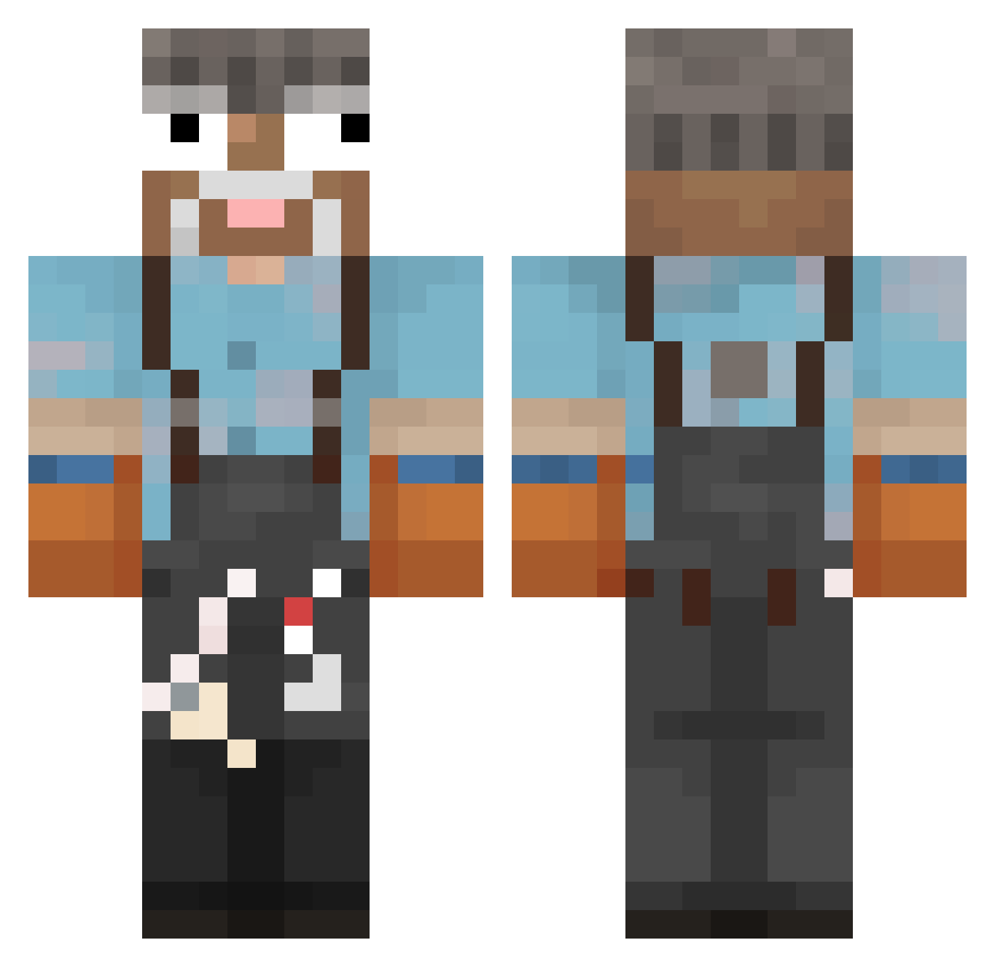 deadleff_ Minecraft skin, front and back view