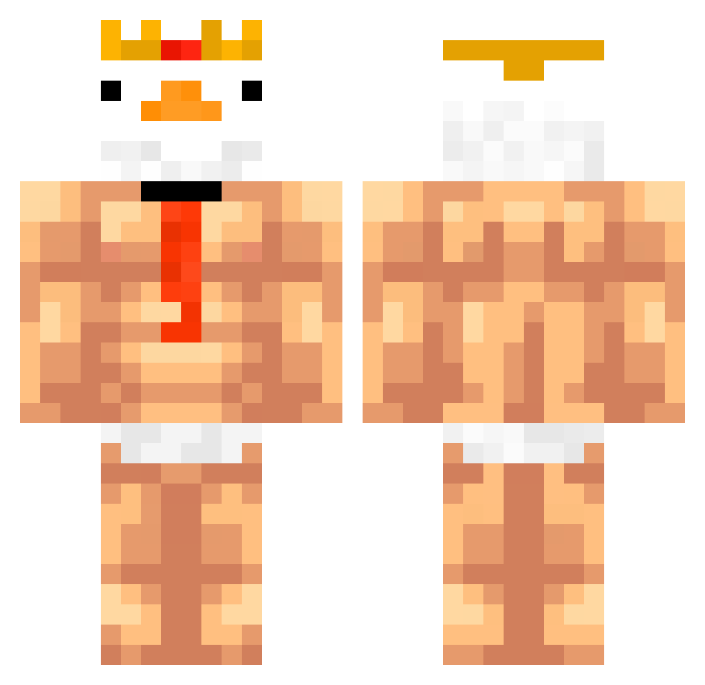 FattyPatty420 Minecraft skin, front and back view