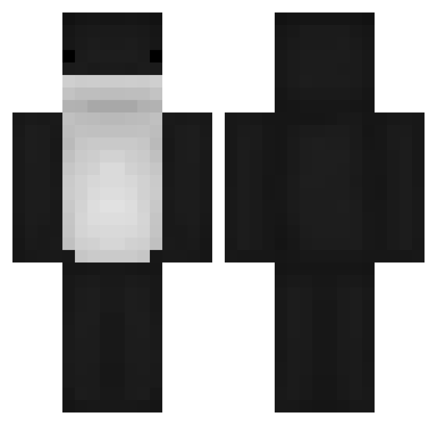 Happygoldie31 Minecraft skin, front and back view