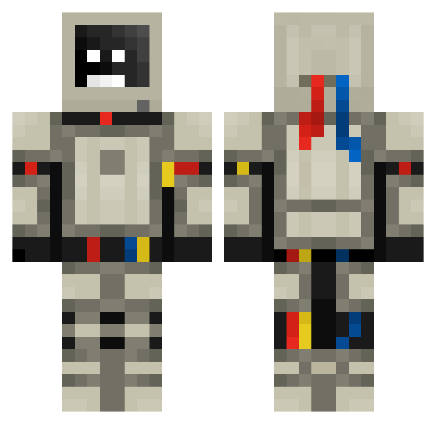 Kaesper_ Minecraft skin, front and back view