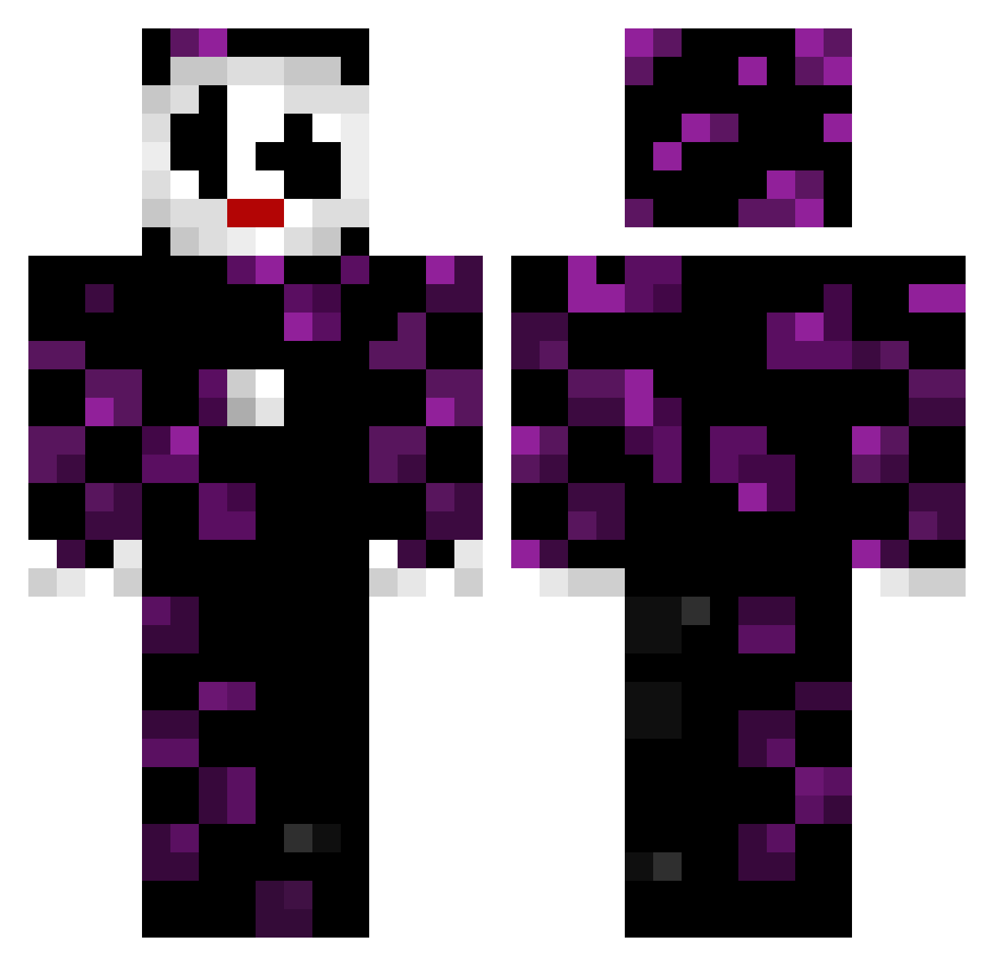 C4nnib41 Minecraft skin, front and back view