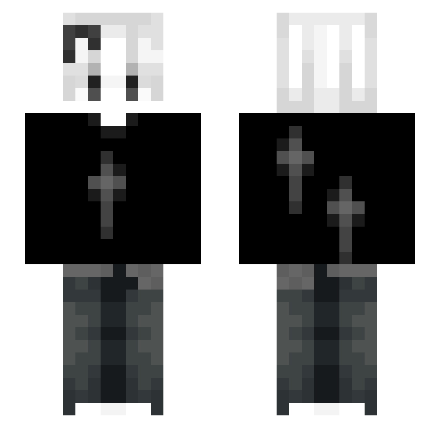 qCozaati Minecraft skin, front and back view