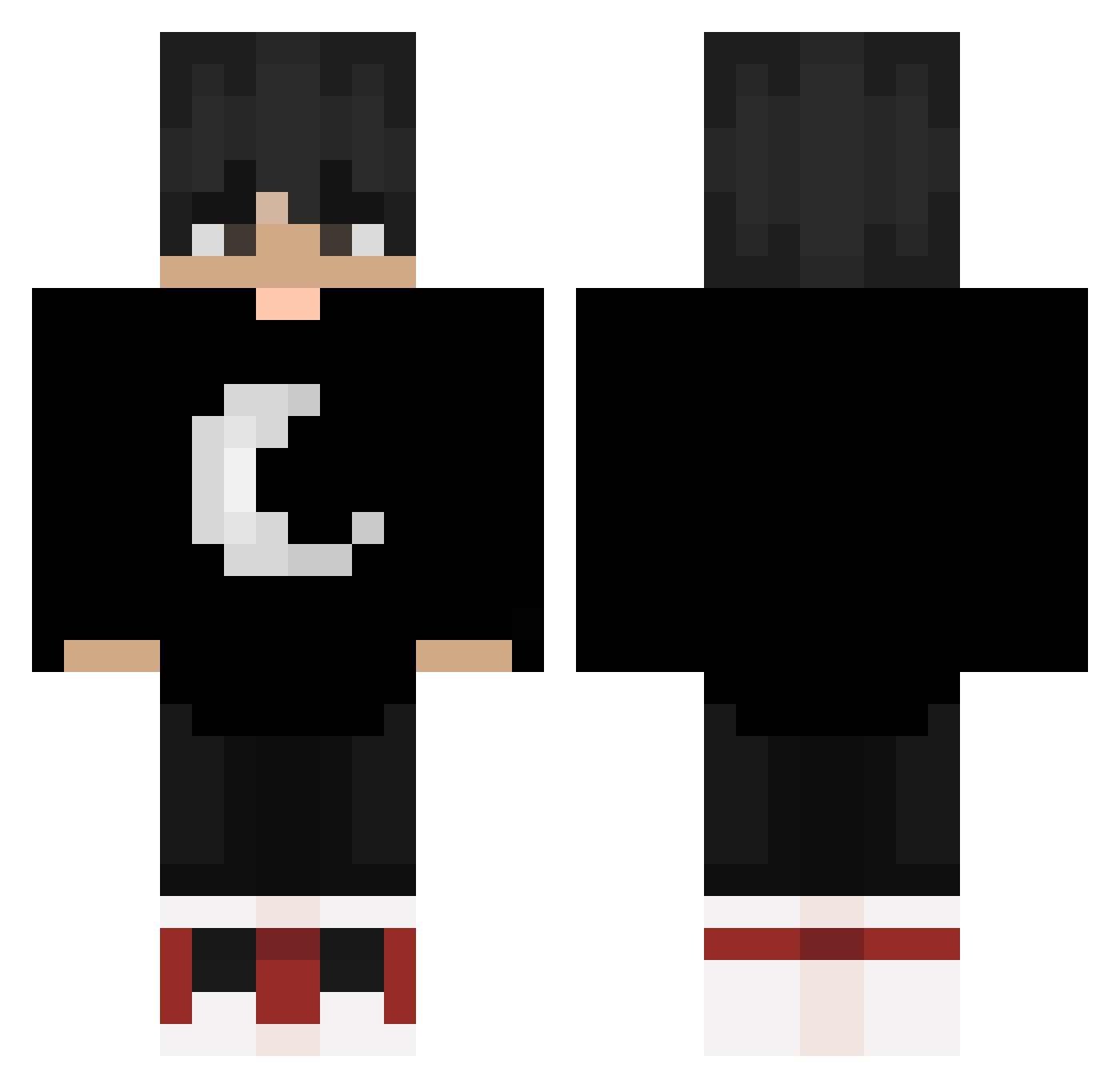 Shadowreyzik Minecraft skin, front and back view