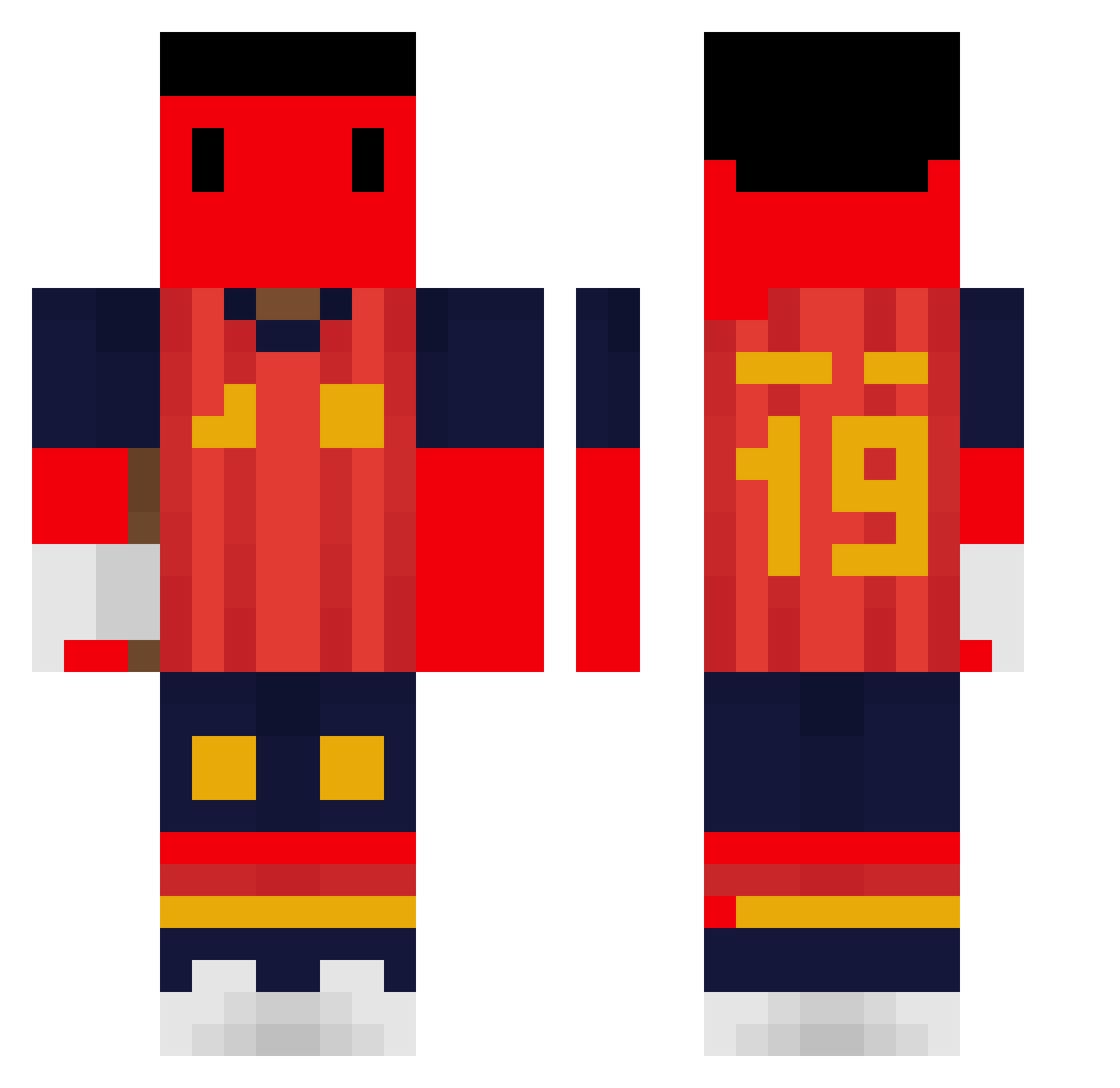 C1wy Minecraft skin, front and back view