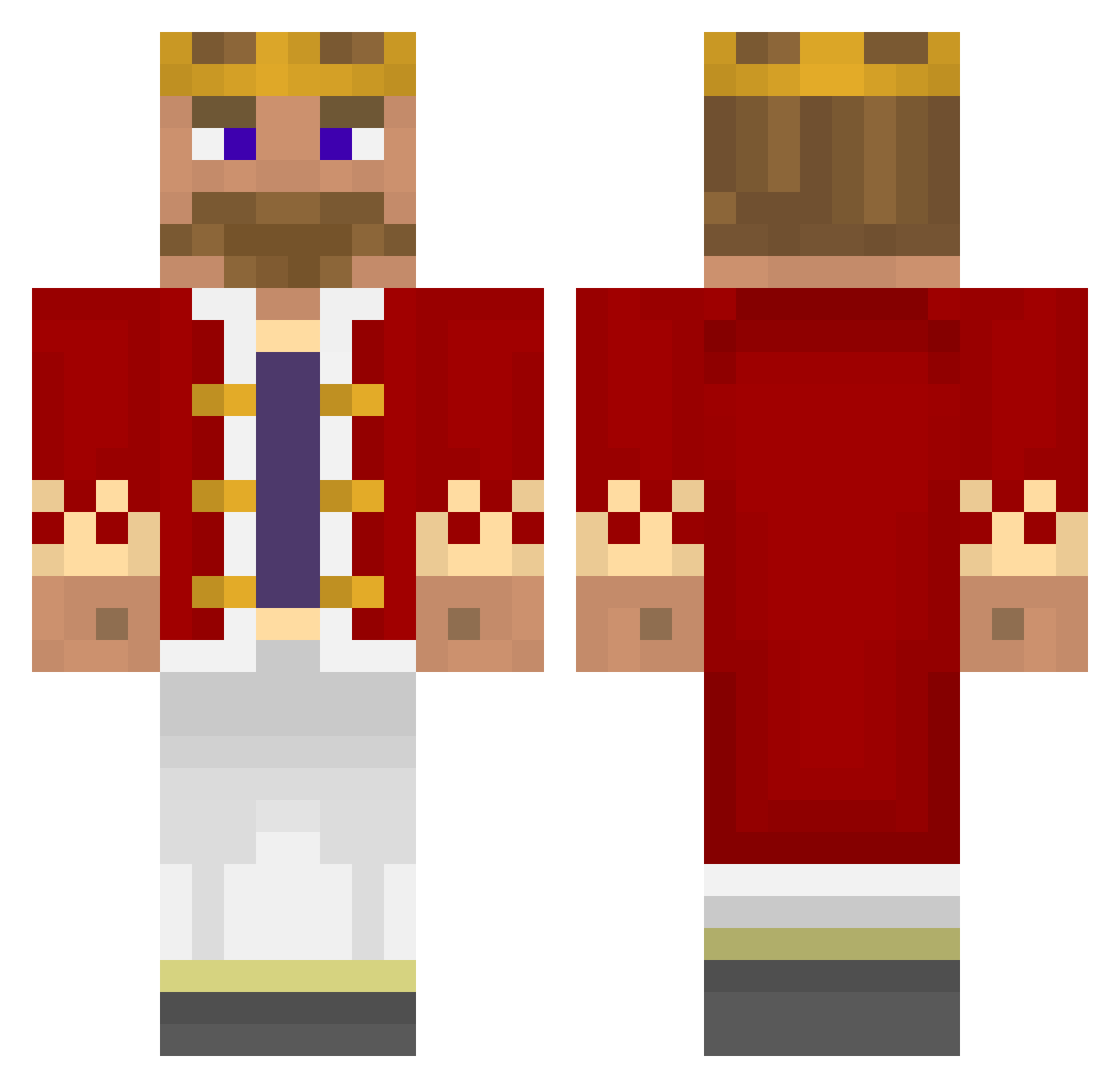 Donkey_Ollie Minecraft skin, front and back view