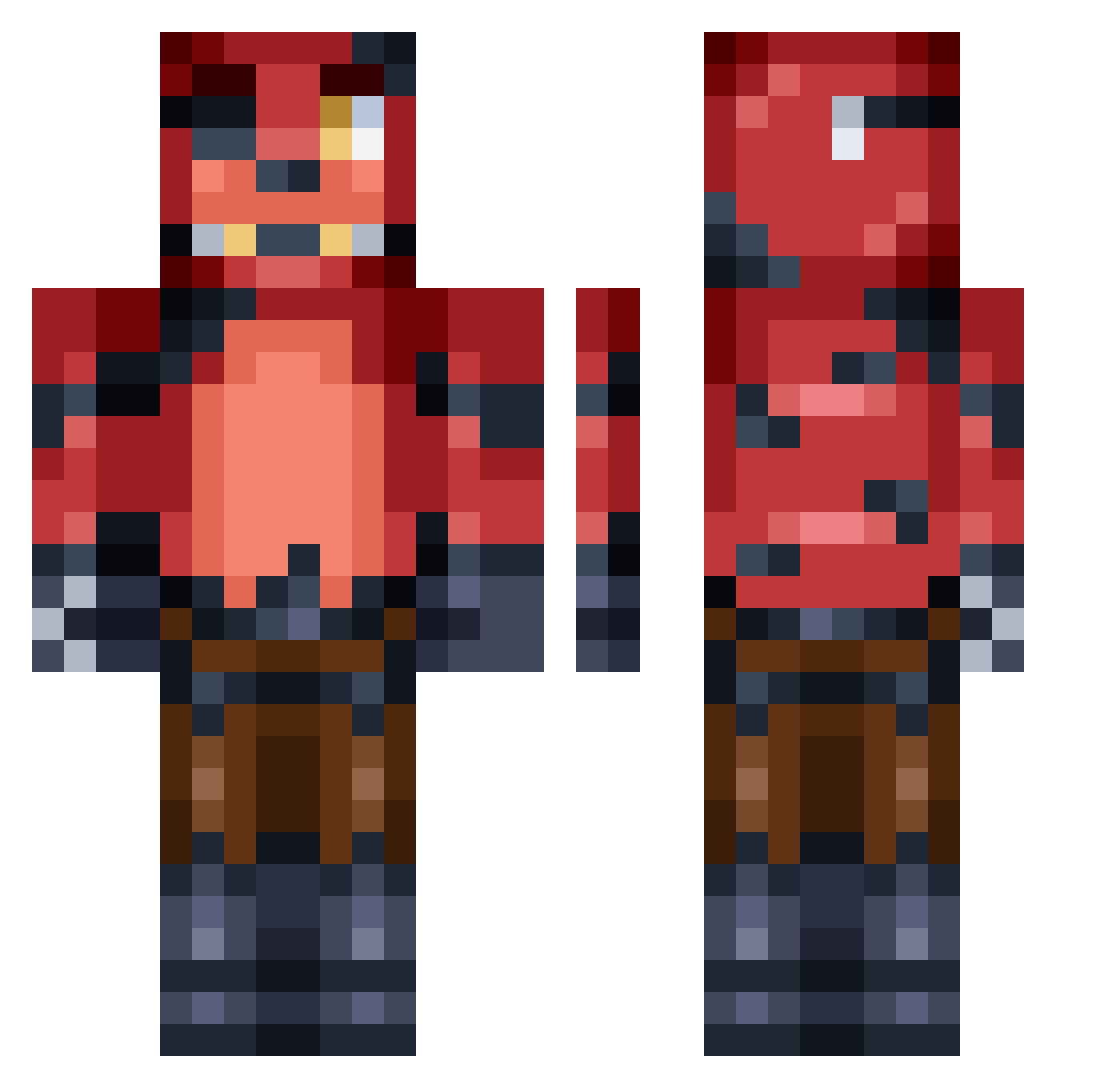 NatsuZ4 Minecraft skin, front and back view