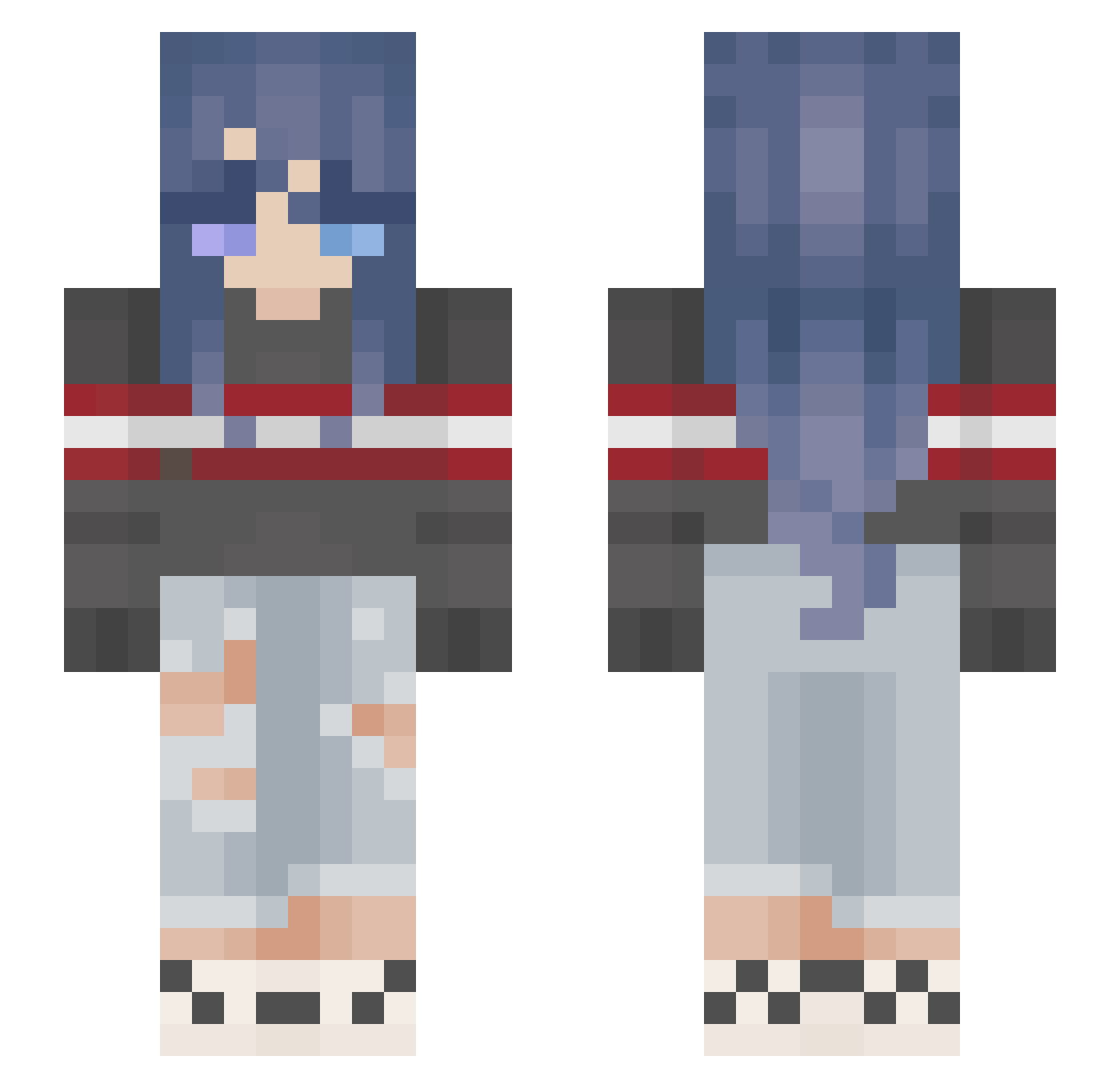Turmolii Minecraft skin, front and back view