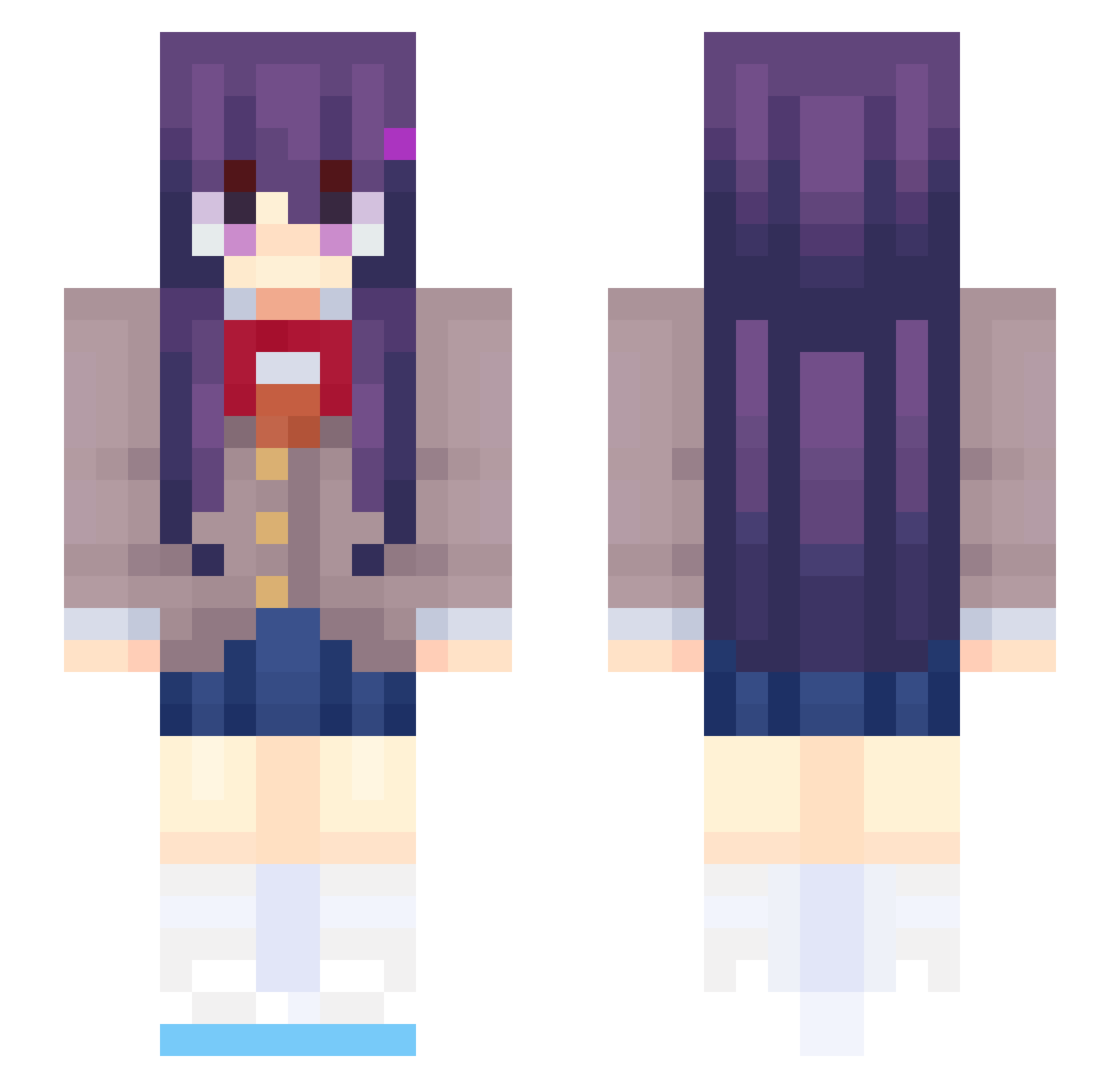 aetherr_1 Minecraft skin, front and back view