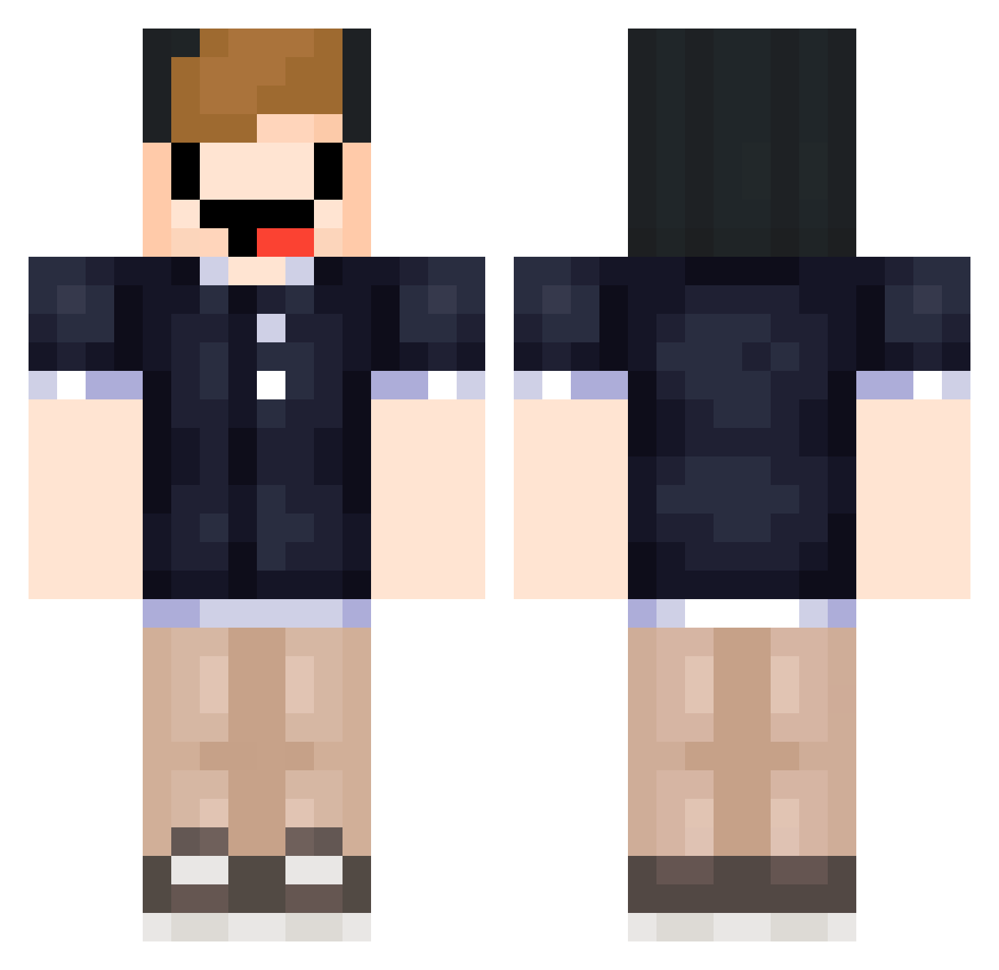 Defies Minecraft skin, front and back view