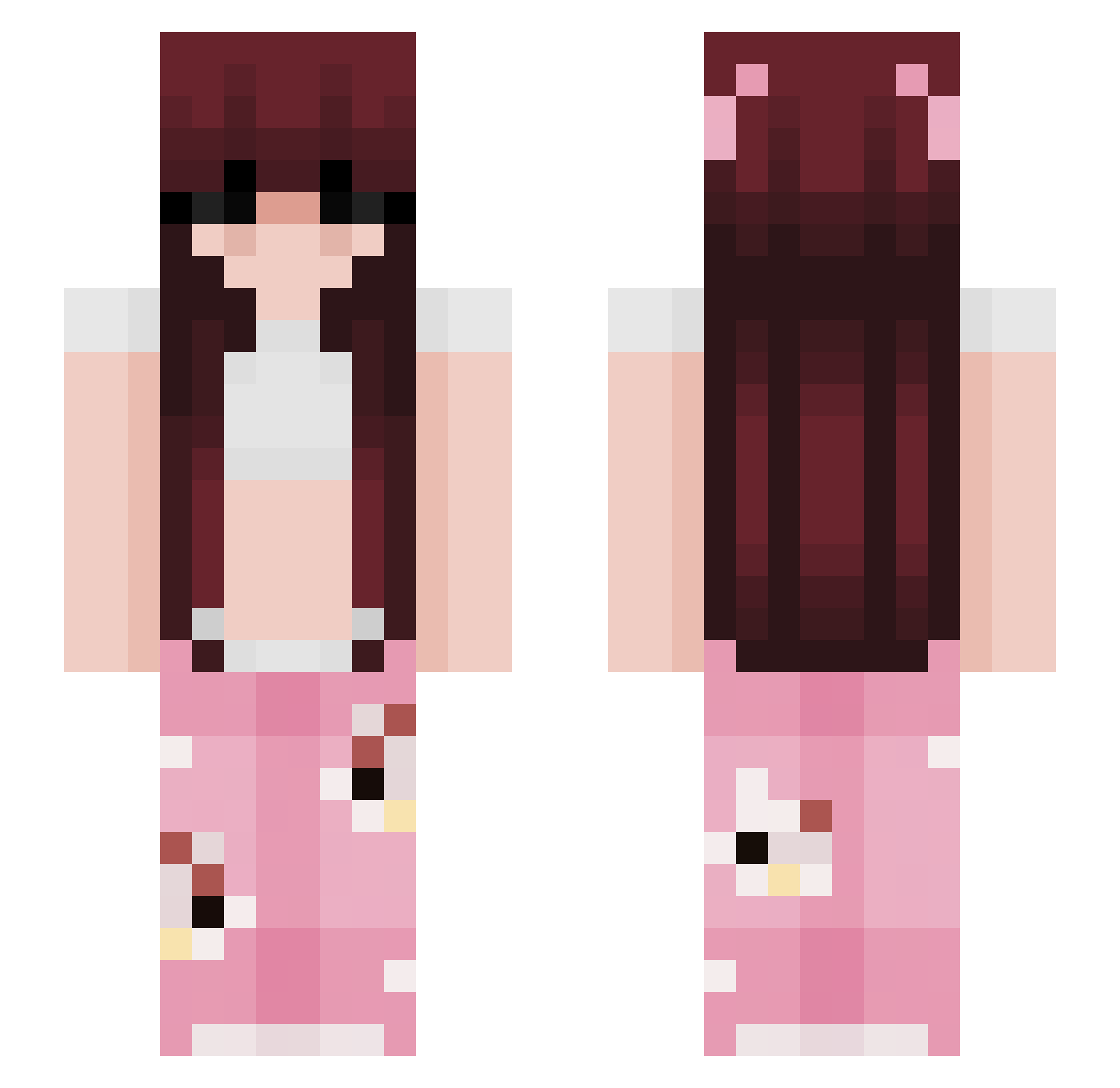 4skyth Minecraft skin, front and back view