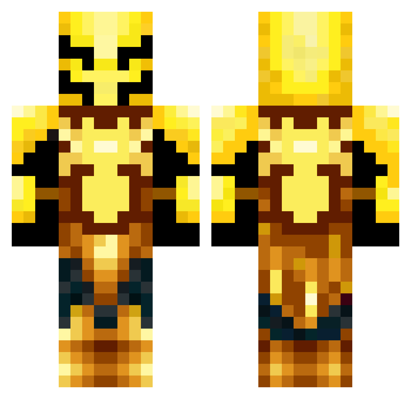 purpleguy1436 Minecraft skin, front and back view