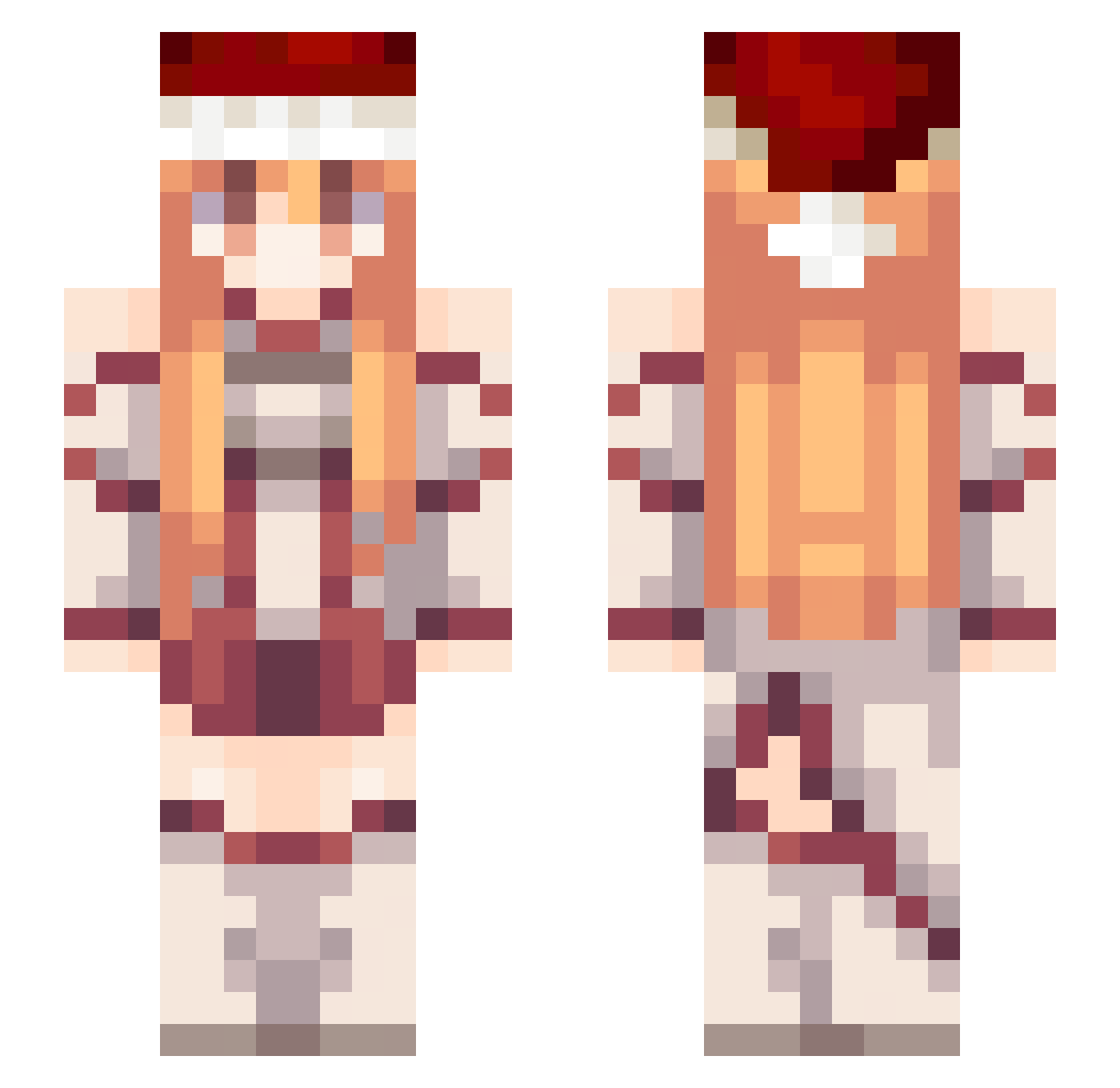 Sidrix Minecraft skin, front and back view