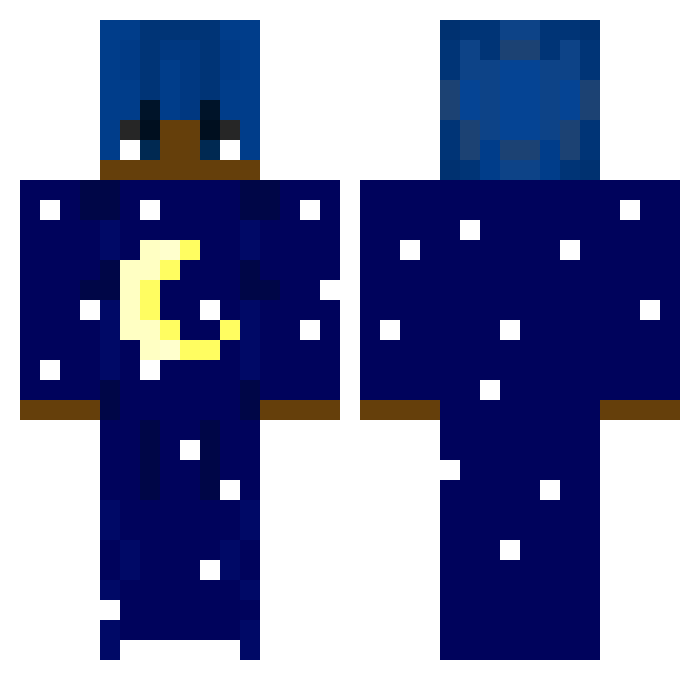 luciaantje14 Minecraft skin, front and back view